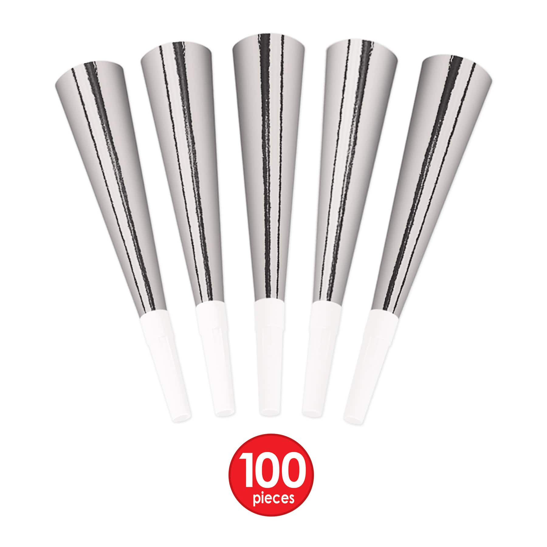 Beistle Black & Silver New Year Showtime Deluxe Party Favor Kit for 100