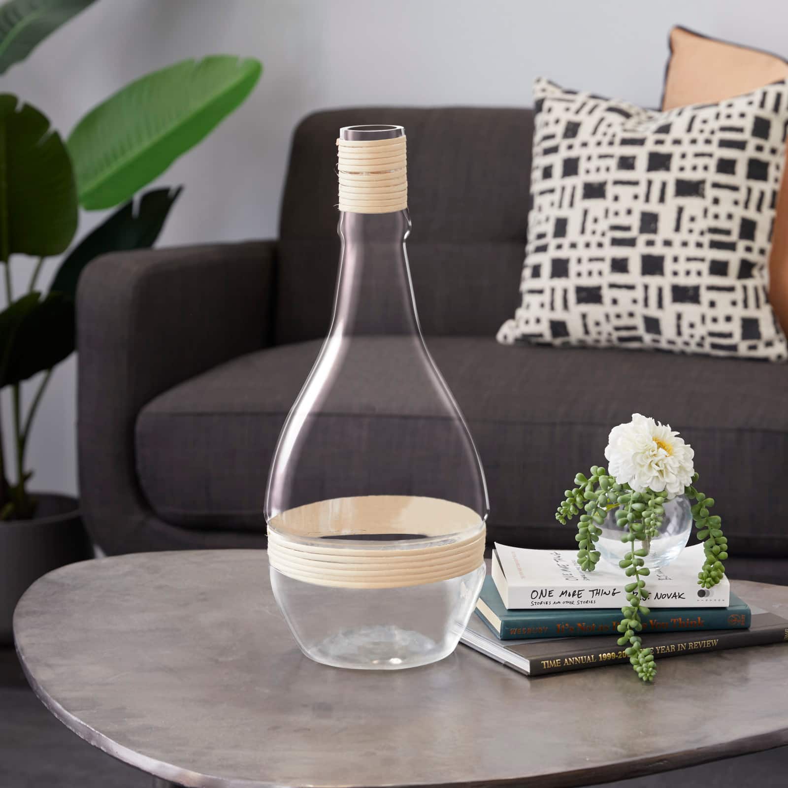 20" Clear Glass Coastal Vase