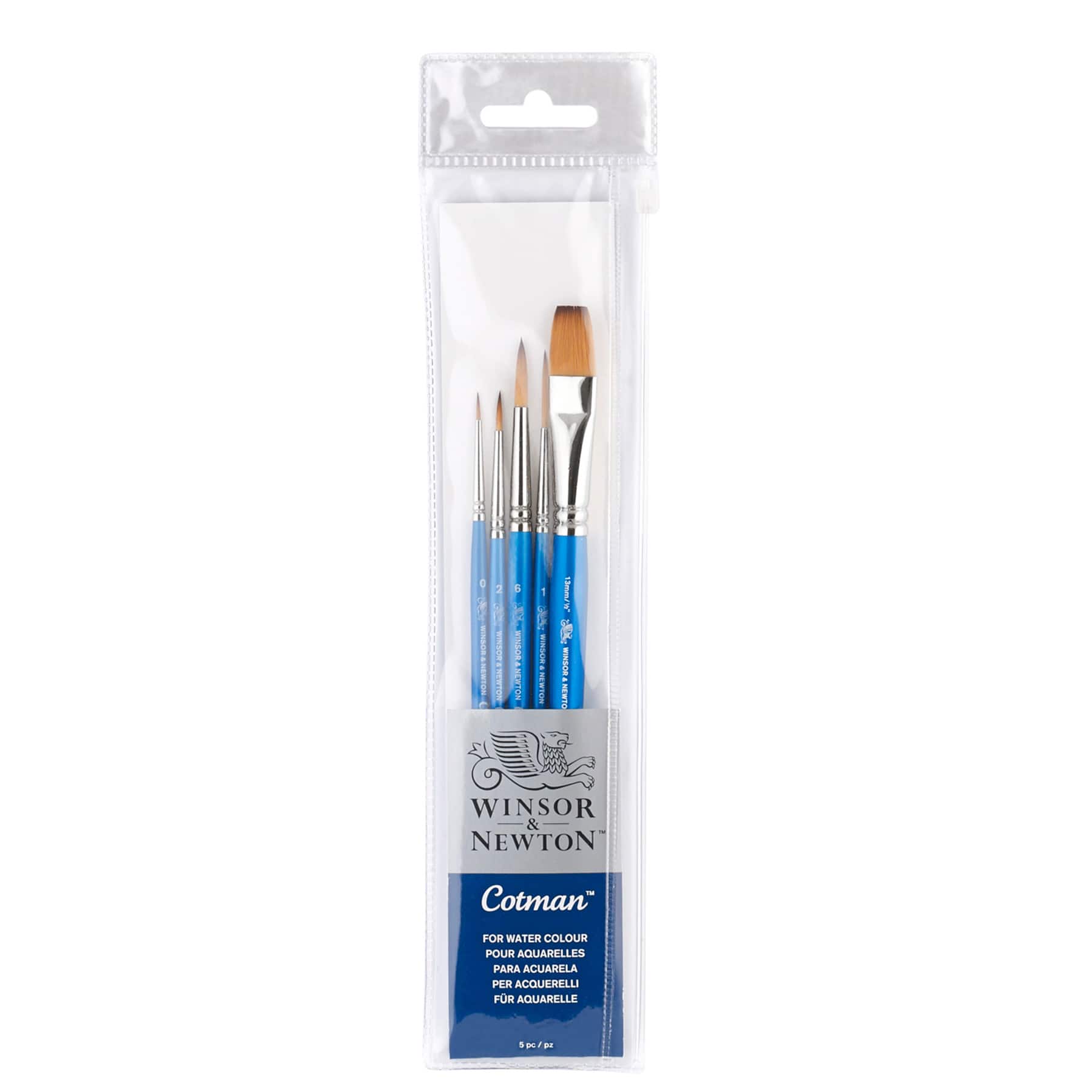 Winsor & Newton® Cotman® Watercolor 5 Piece Brush Set No. 2