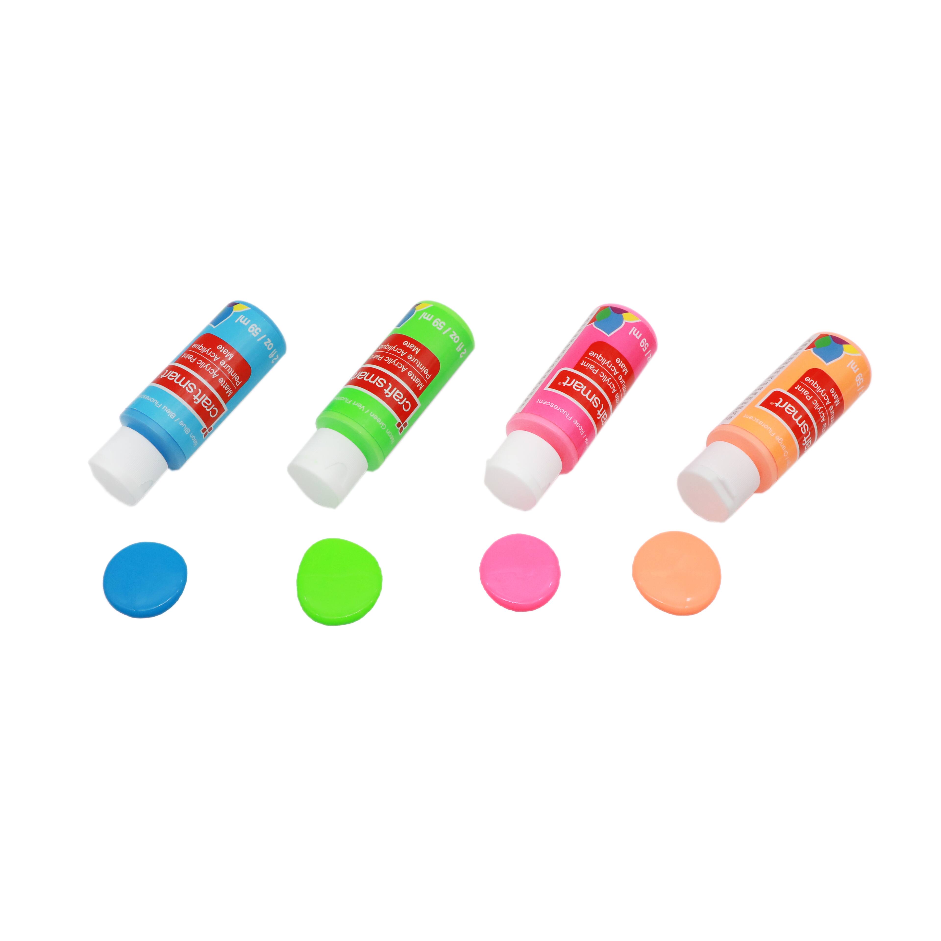 24 Packs: 4 ct. (96 total) Neon Acrylic Paints by Craft Smart®