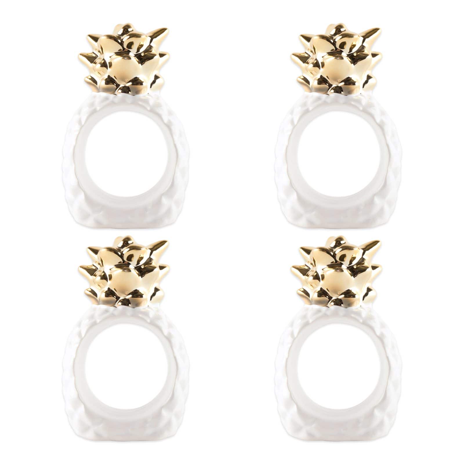 DII® Gold Pineapple Napkin Rings, 4ct.