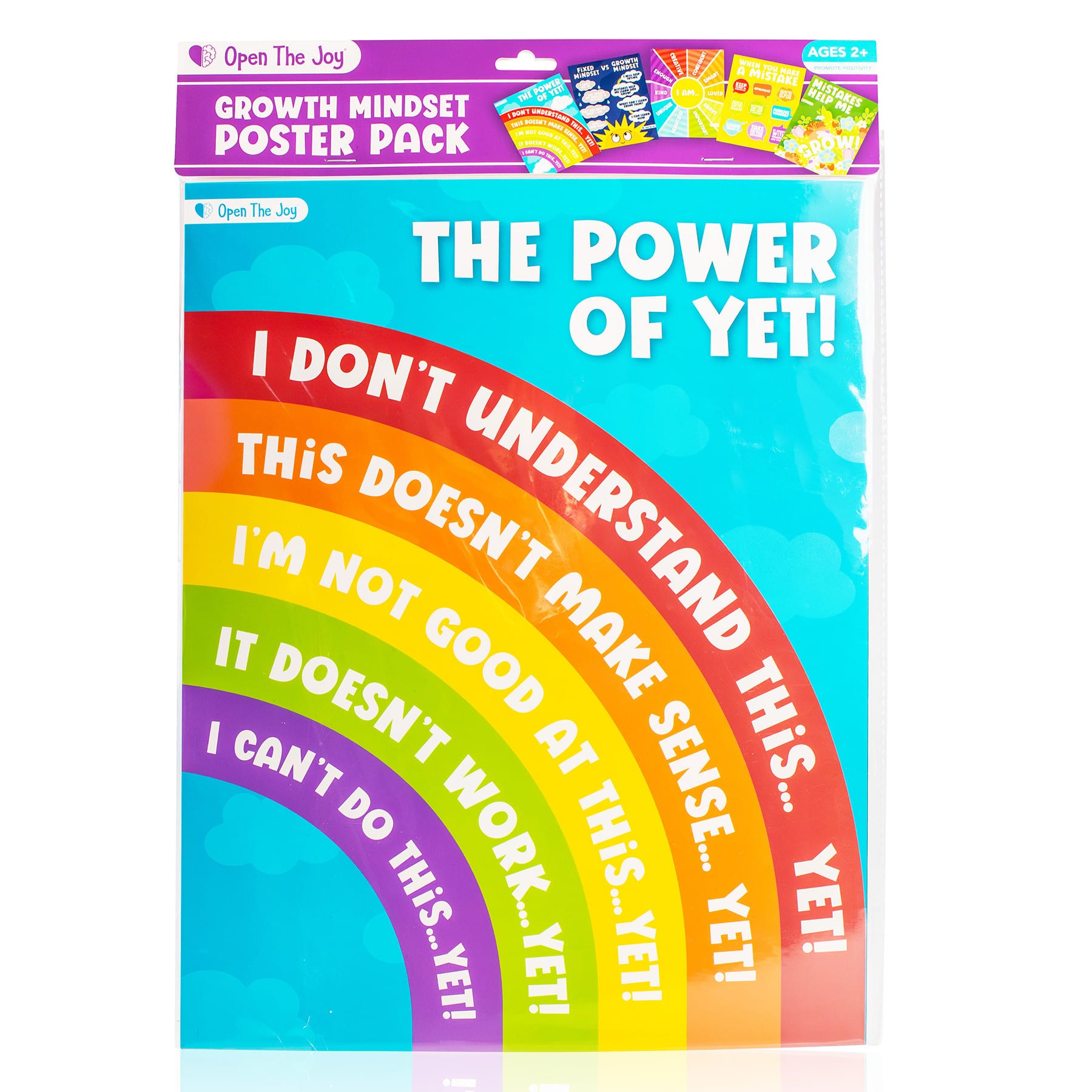 Open the Joy 14" x 11" Growth Mindset Posters, 5ct.
