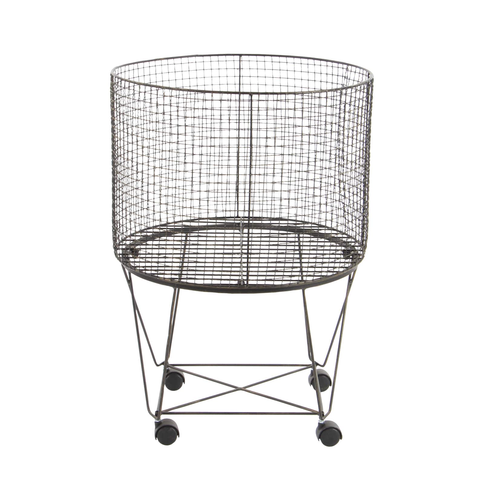Bronze Farmhouse Metal Storage Cart