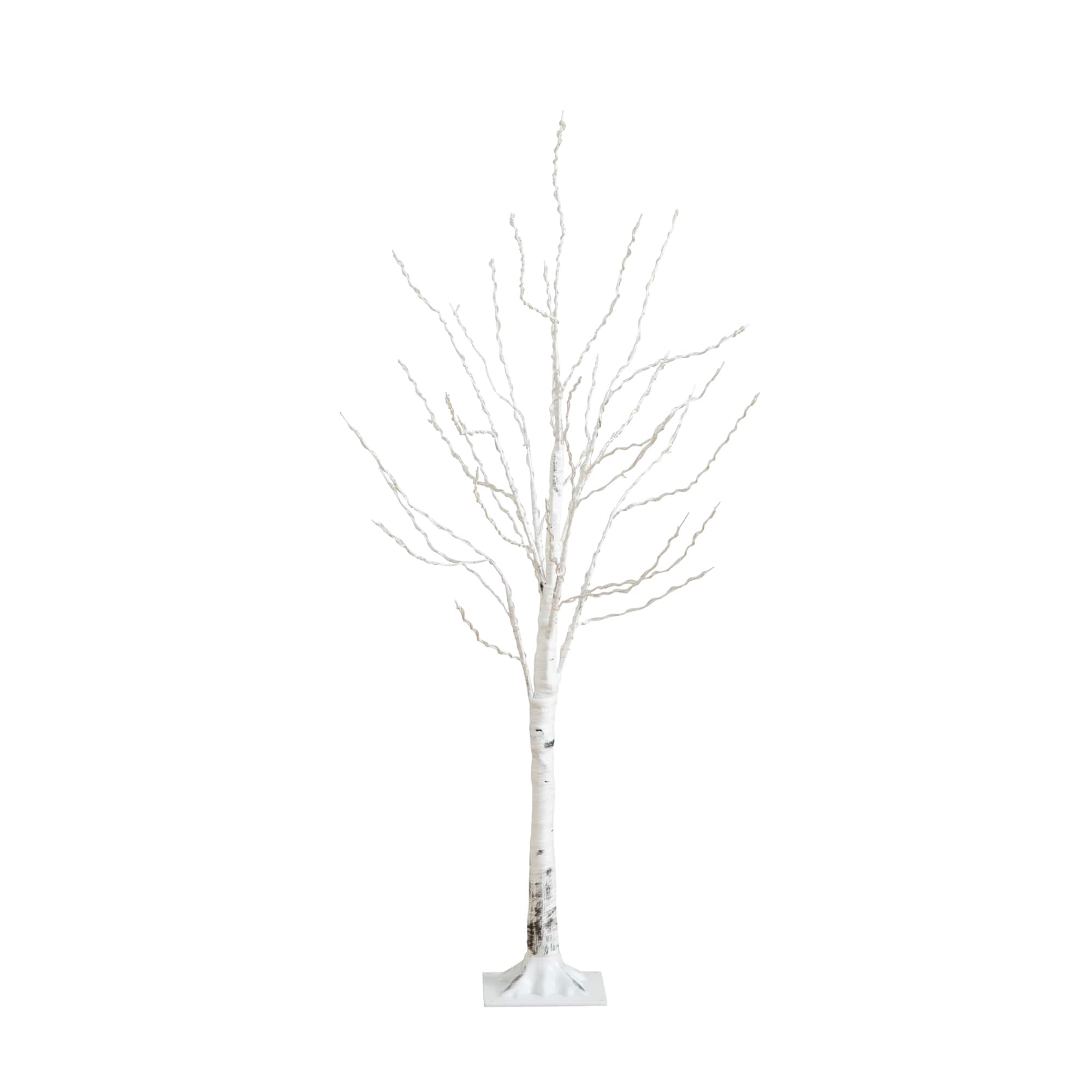 4ft. Pre-Lit White Birch Artificial Christmas Tree, Color Changing LED Lights