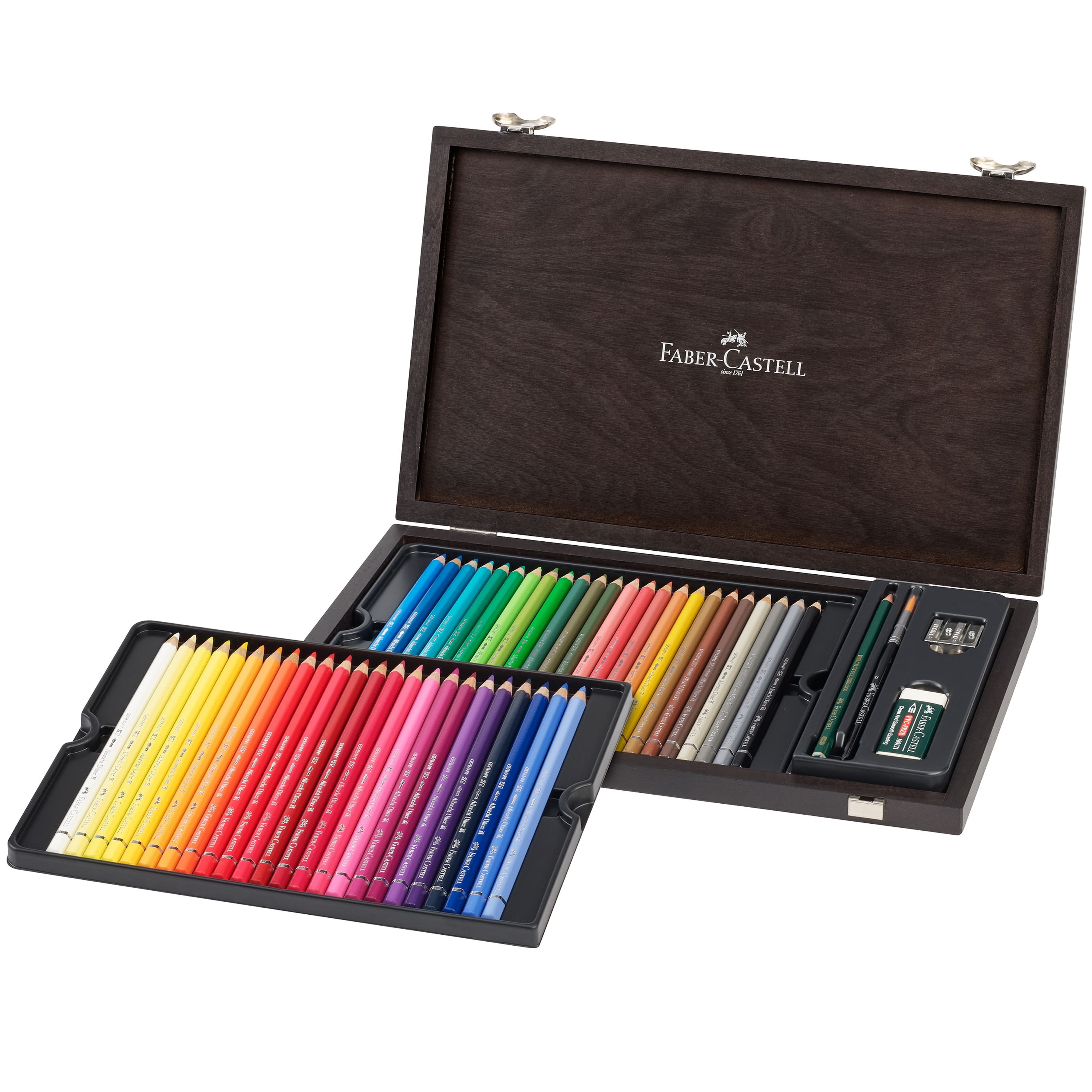 Faber-Castell Albrecht Durer 48 Color Watercolor Pencil & Accessory Set in Wood Case