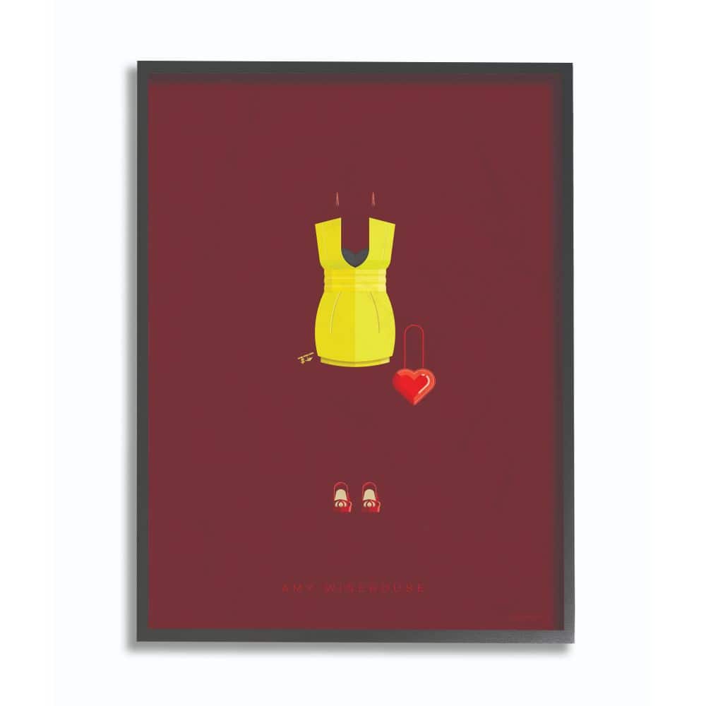 Stupell Industries Amy Winehouse Fashion Design in Black Frame Wall Art