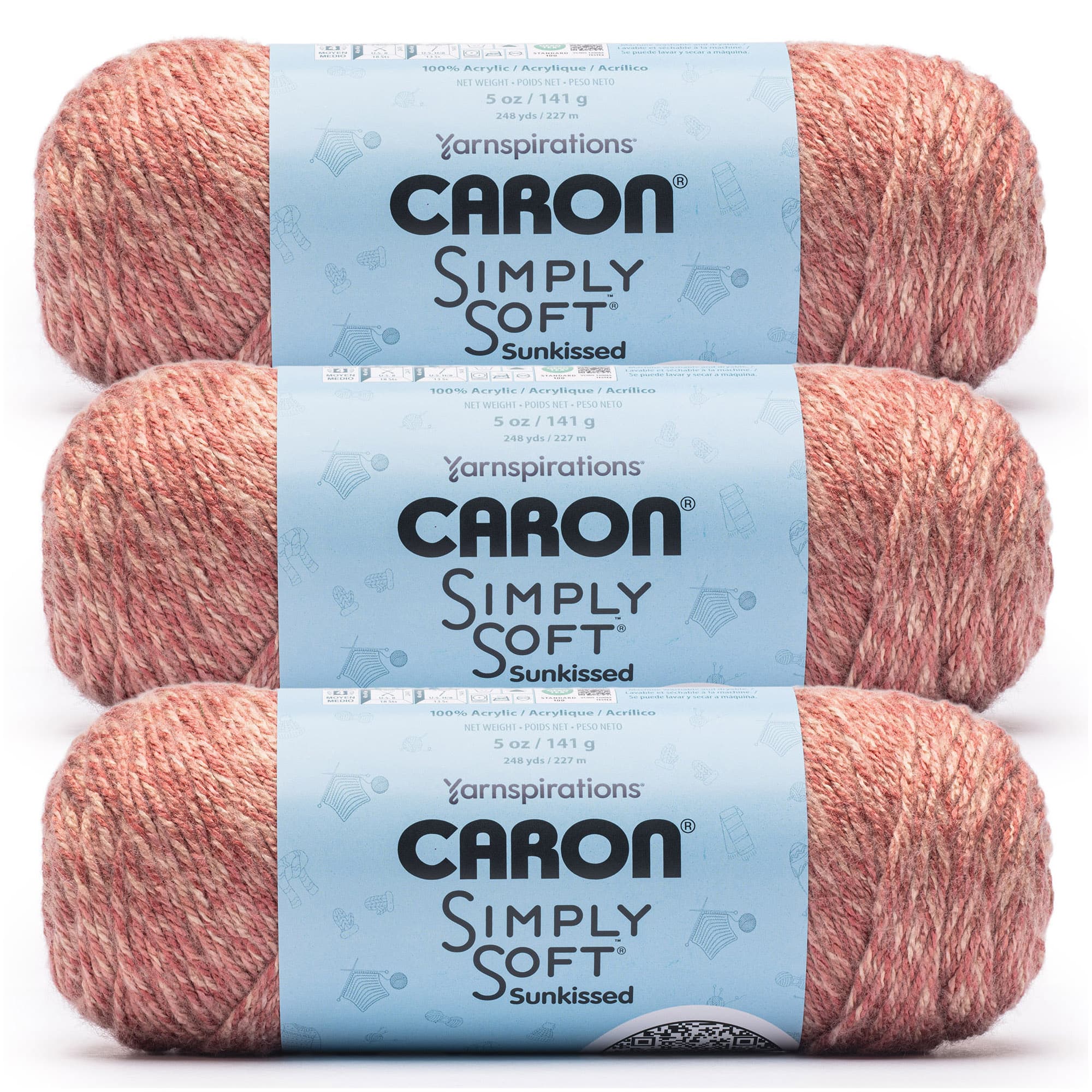 3 Pack Caron® Simply Soft Sunkissed™ Tonal Yarn