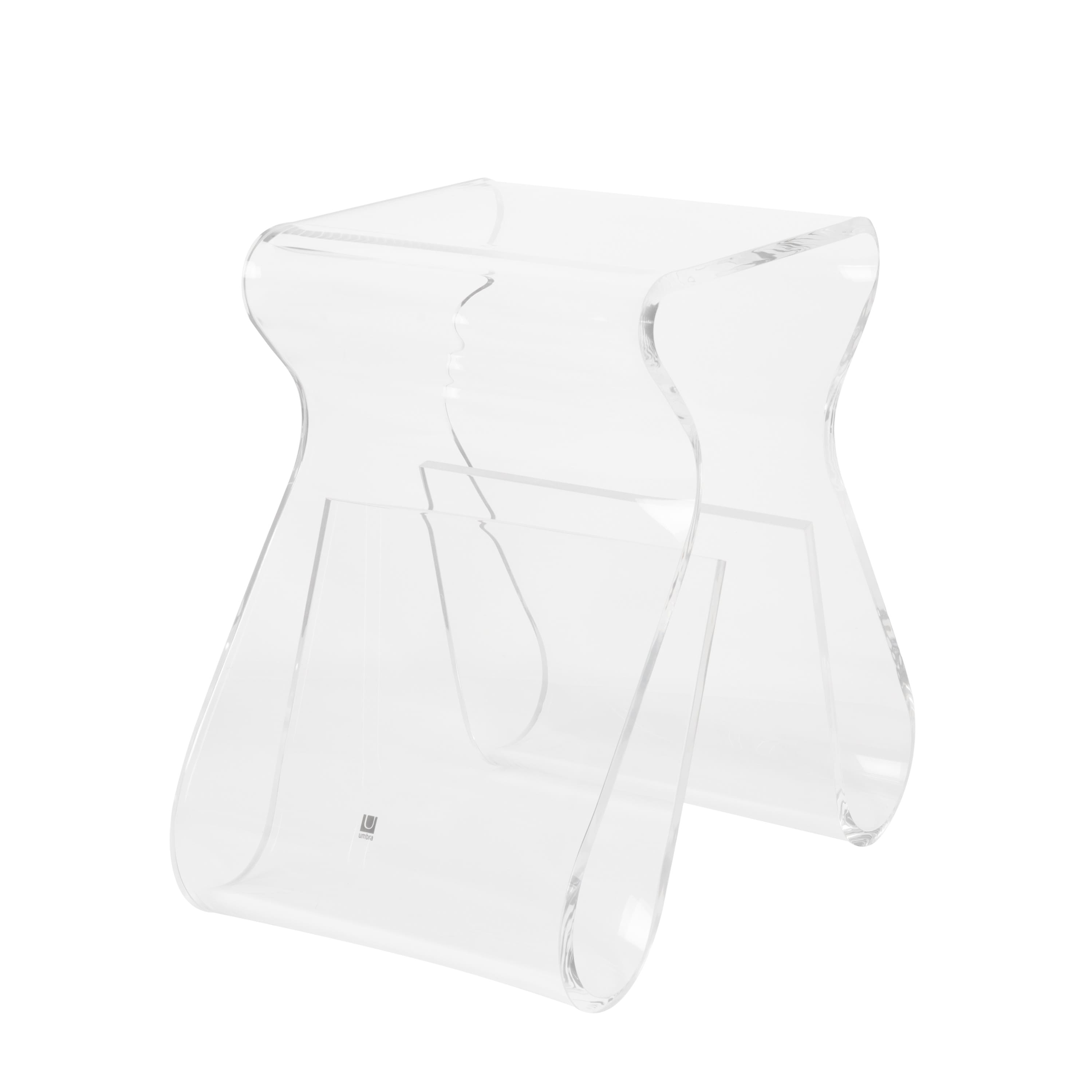 Umbra 17" x 17" Clear Magino Stool with Magazine Rack