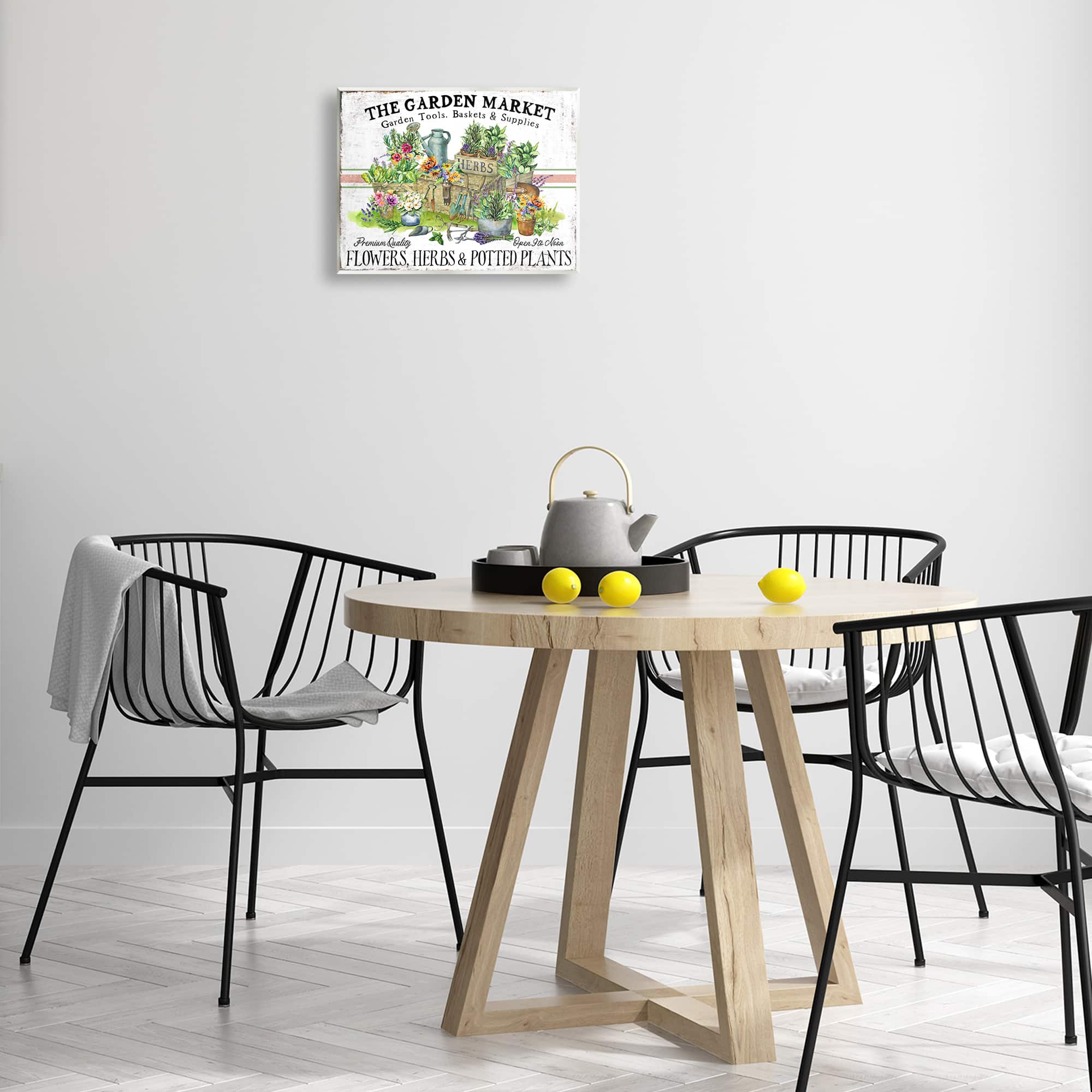 Stupell Industries Garden Market Bistro Stripe Wall Plaque