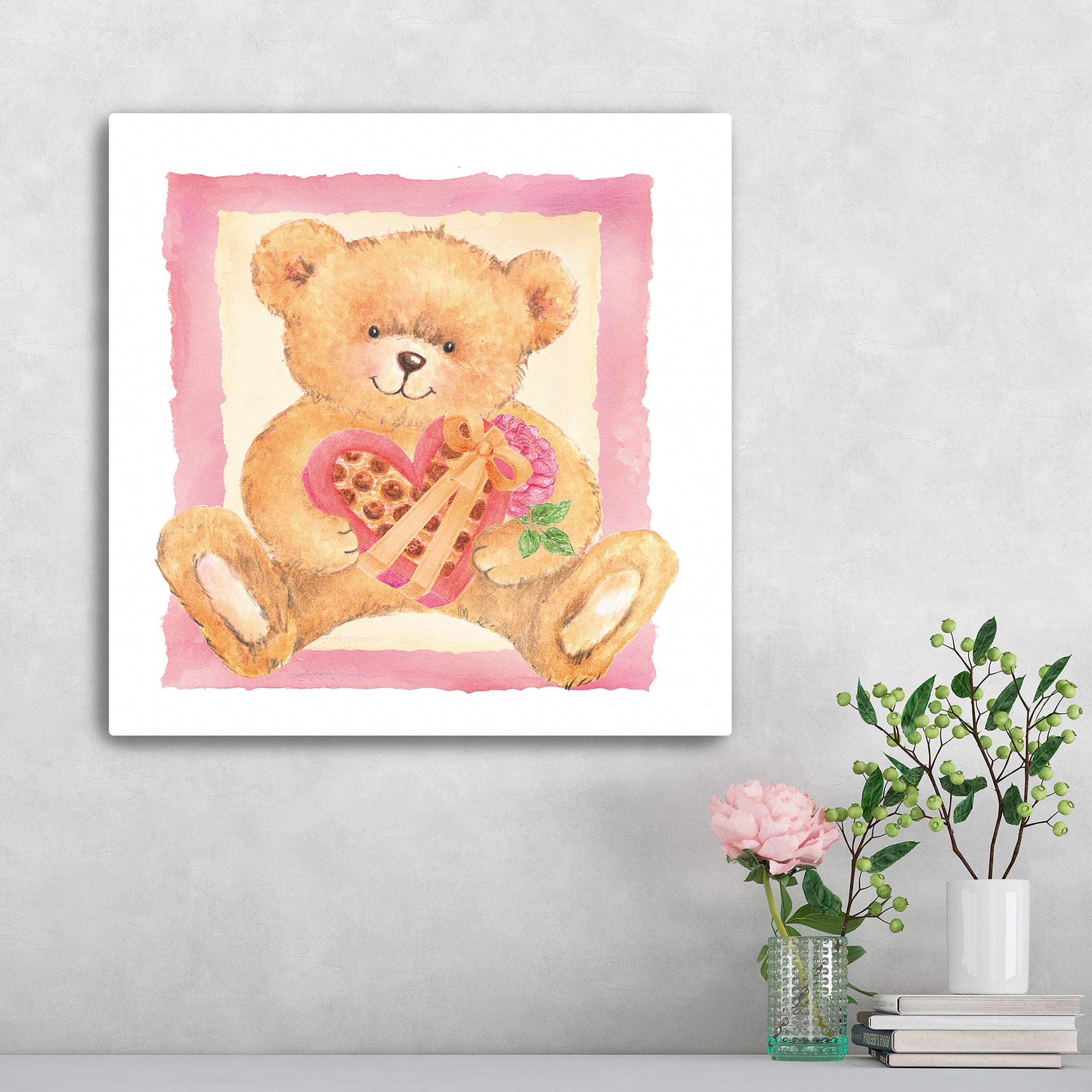 Bear In Love III Canvas Giclée Art