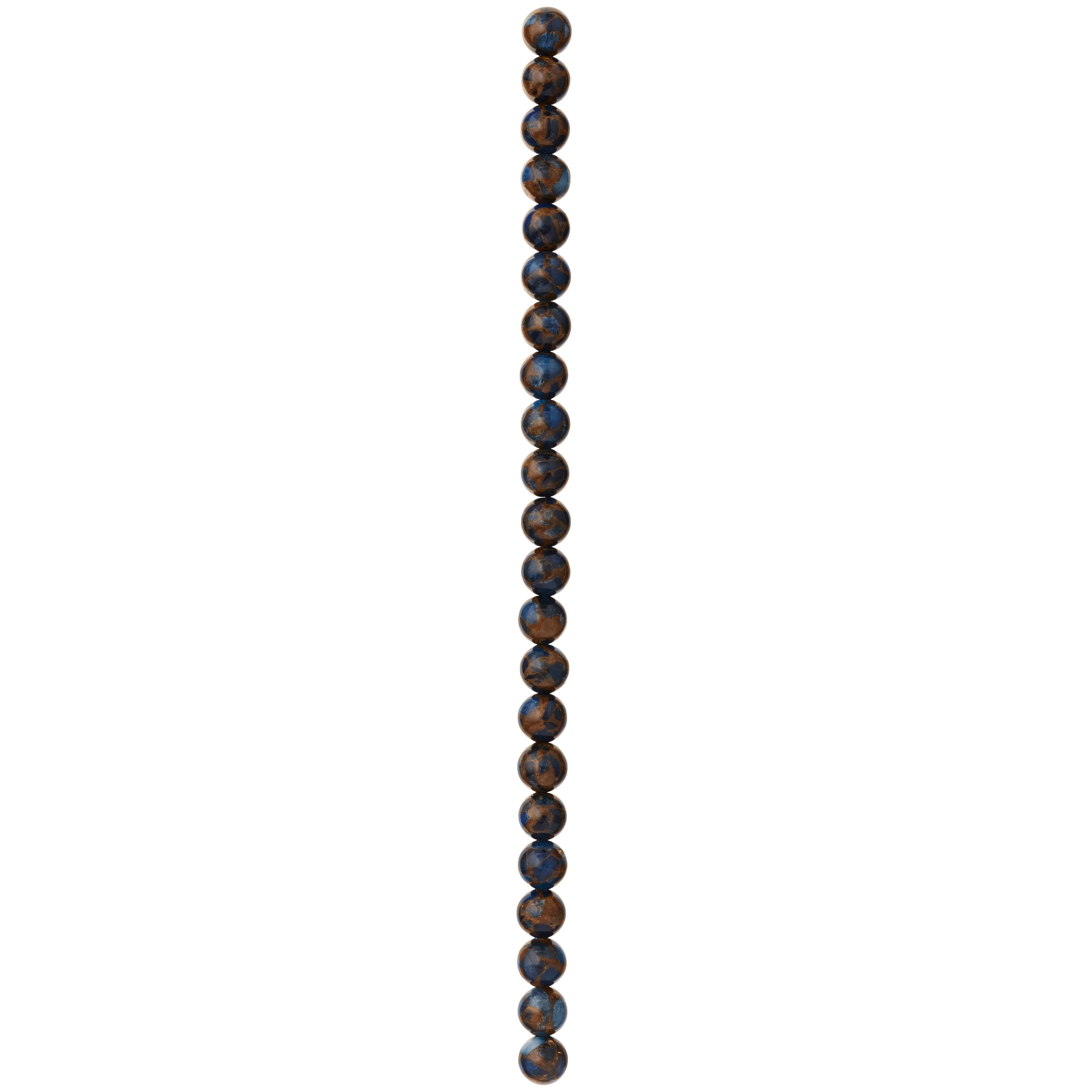 Sapphire Impression Jasper Round Beads by Bead Landing®, 8mm