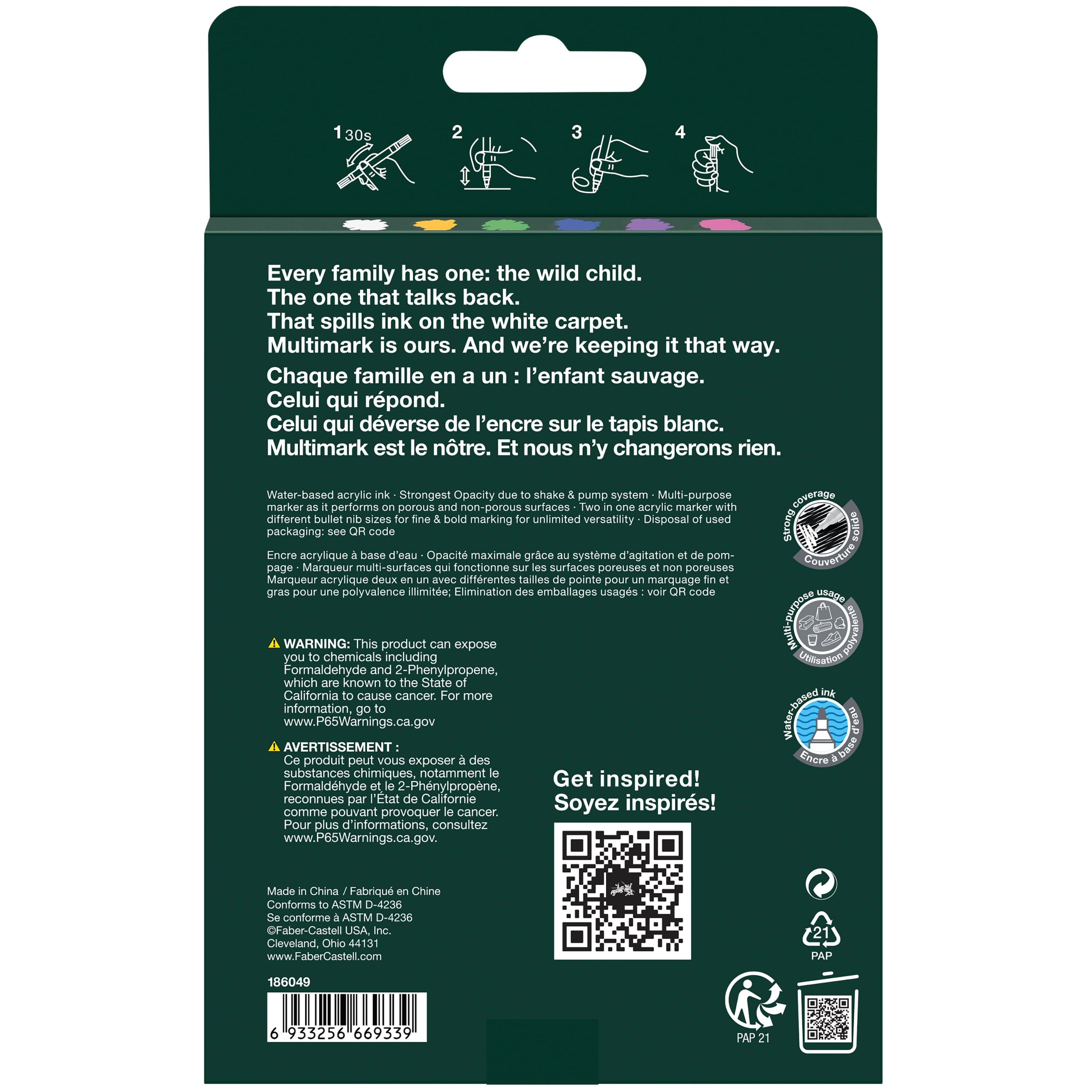Faber-Castell® Brights Acrylic Paint Marker Set