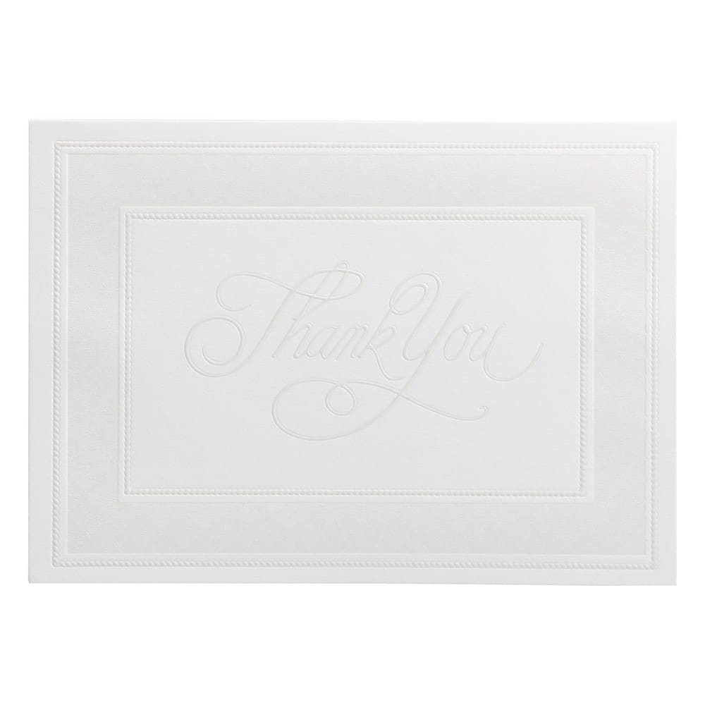 JAM Paper Pearl Border Thank You Cards & Envelopes, 25ct.