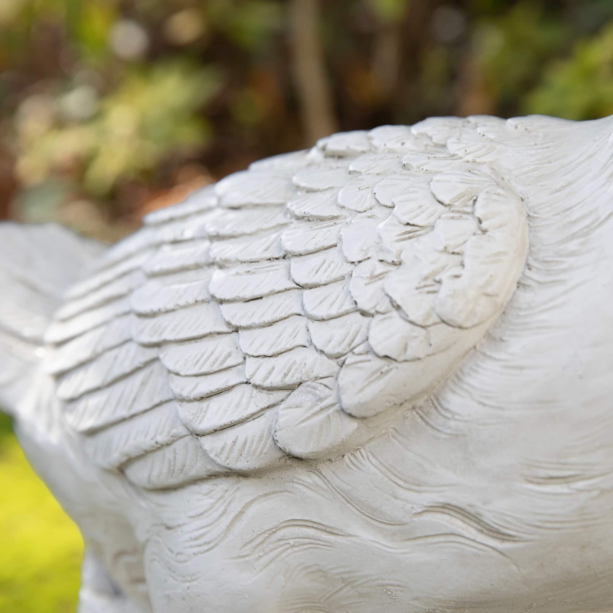 Glitzhome® 20" MGO White Goose Garden Statue