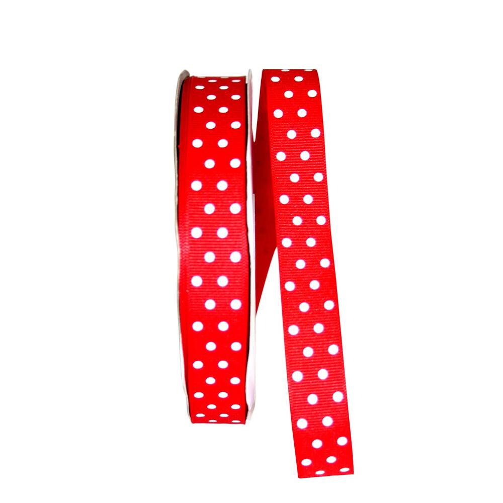 JAM Paper /8" x 50yd. Grosgrain Confetti Dots Ribbon