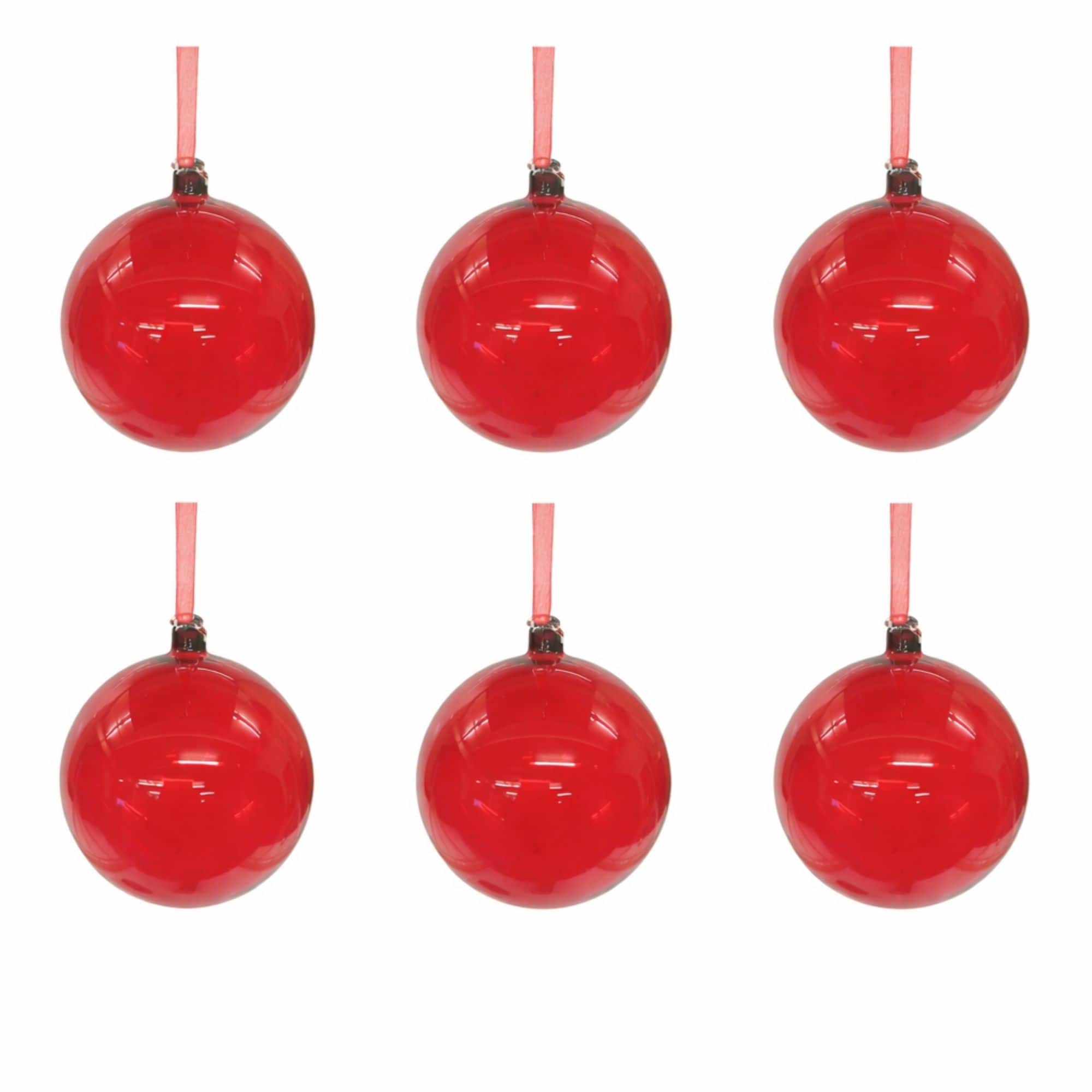 Melrose 4.5" Glass Ball Ornaments, 6ct.