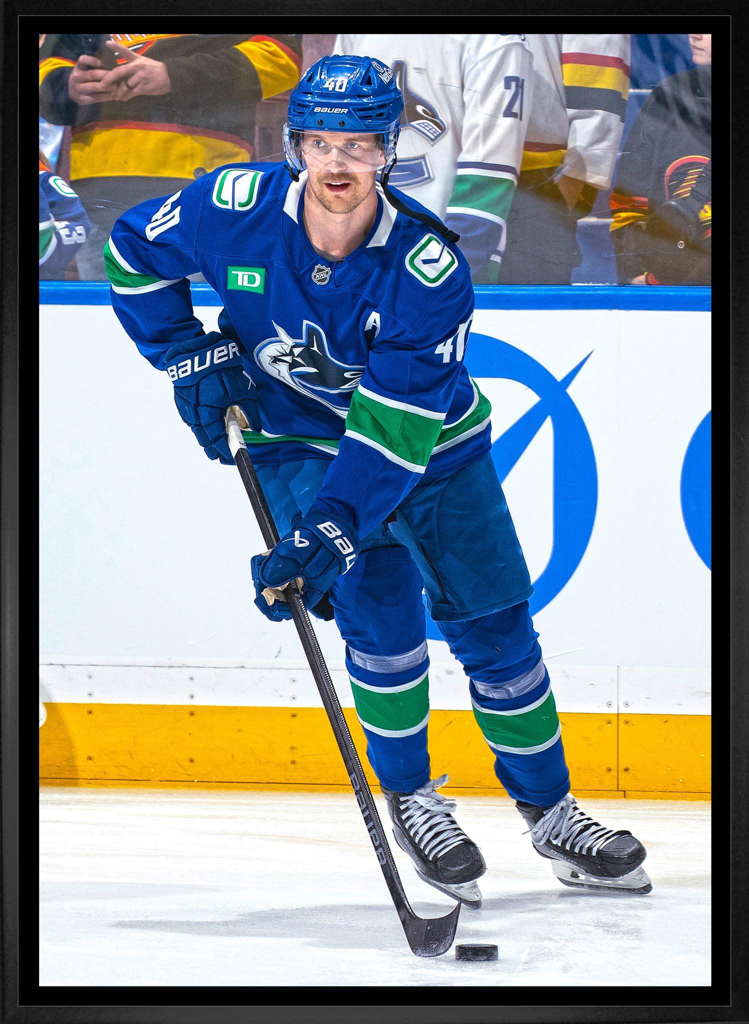 Elias Pettersson 20" x 29" Framed Canvas Vancouver Canucks 22.5" x 31.5"