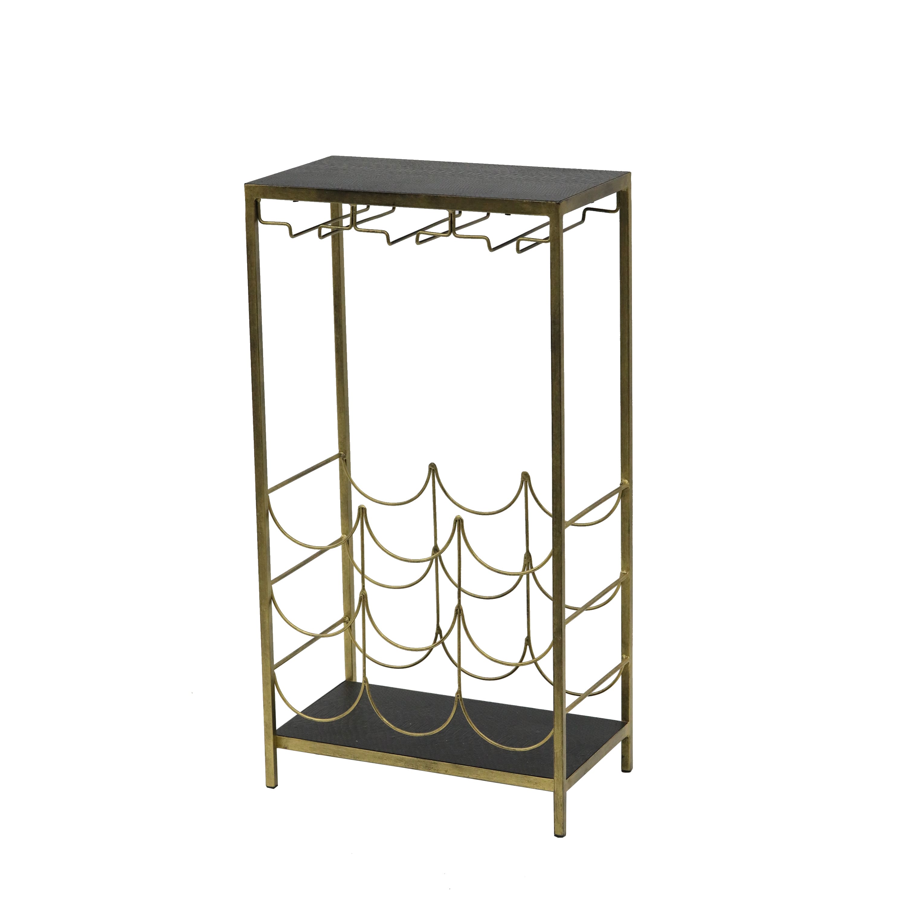 9-Bottle Wine Rack Shelf with Glass Holder by Ashland®