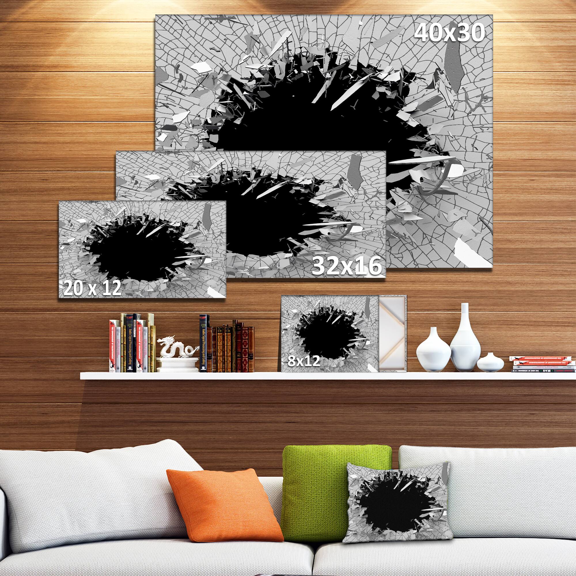 Designart - Abstract Broken Wall 3D Design