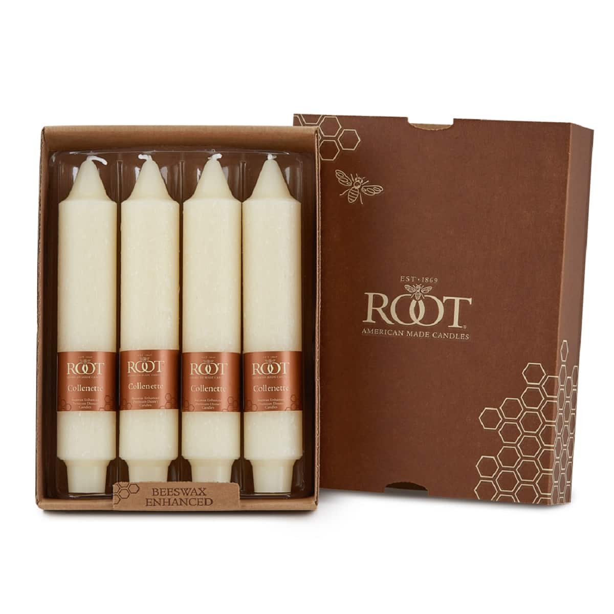 Root Candles 7" Unscented Timberline™ Collenette Taper Candles, 4ct.