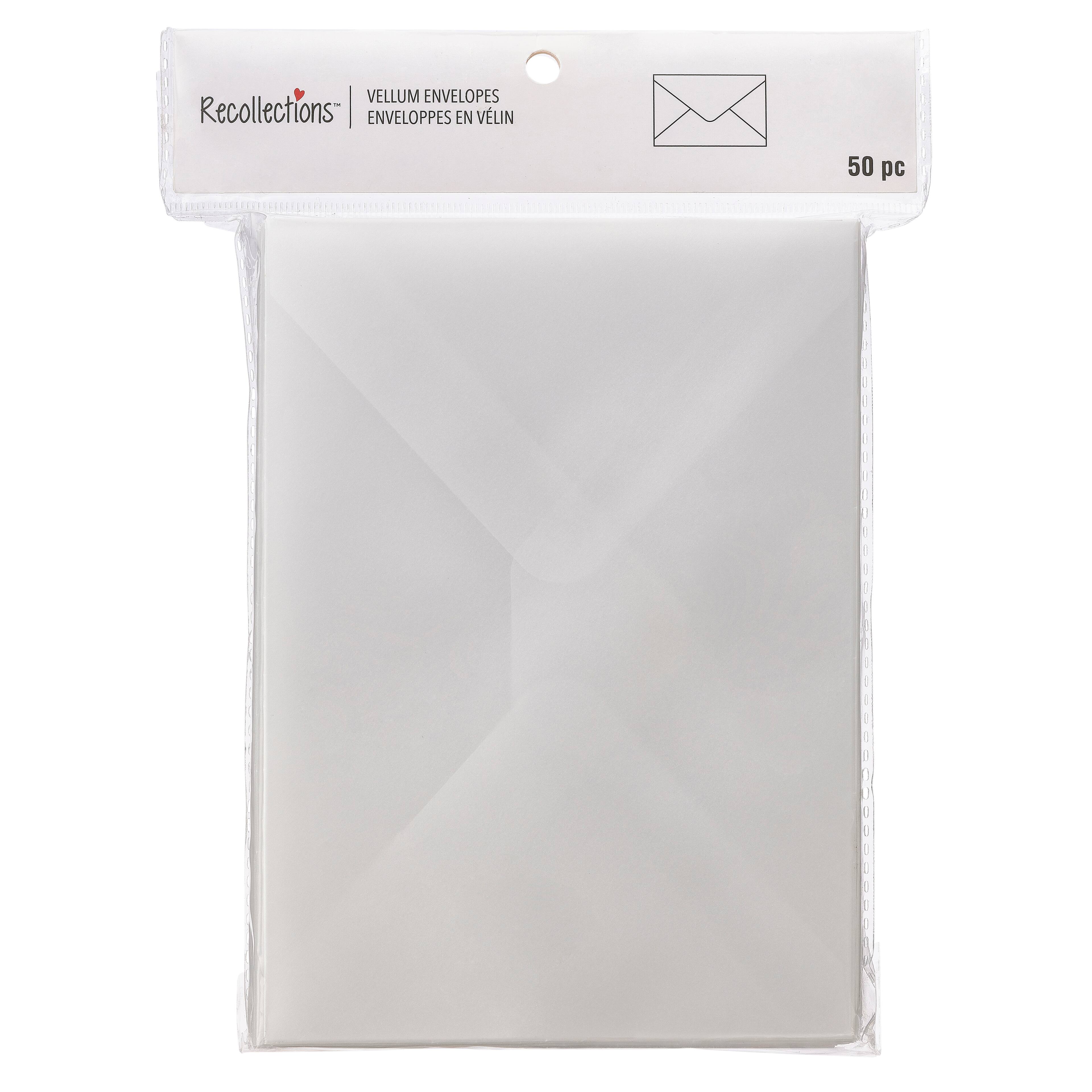 12 Packs: 50 ct. (600 total) 5.25" x 7.25" White Vellum Envelopes by Recollections™
