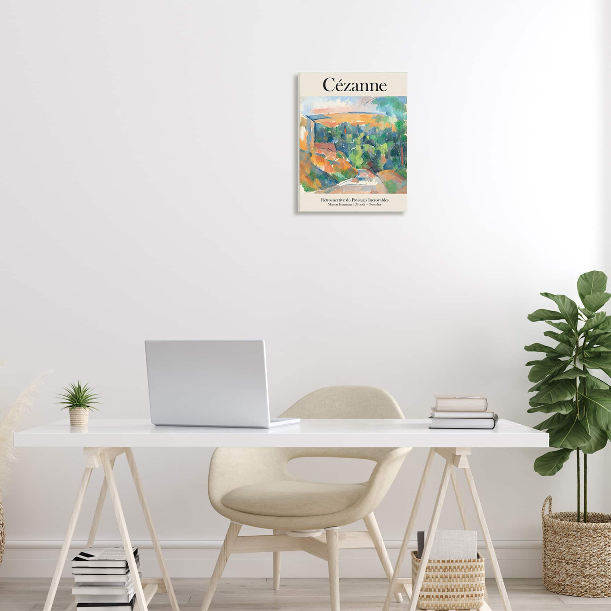 Stupell Industries Traditional Cezanne Landscape Painting Exhibition Poster Wall Plaque Art