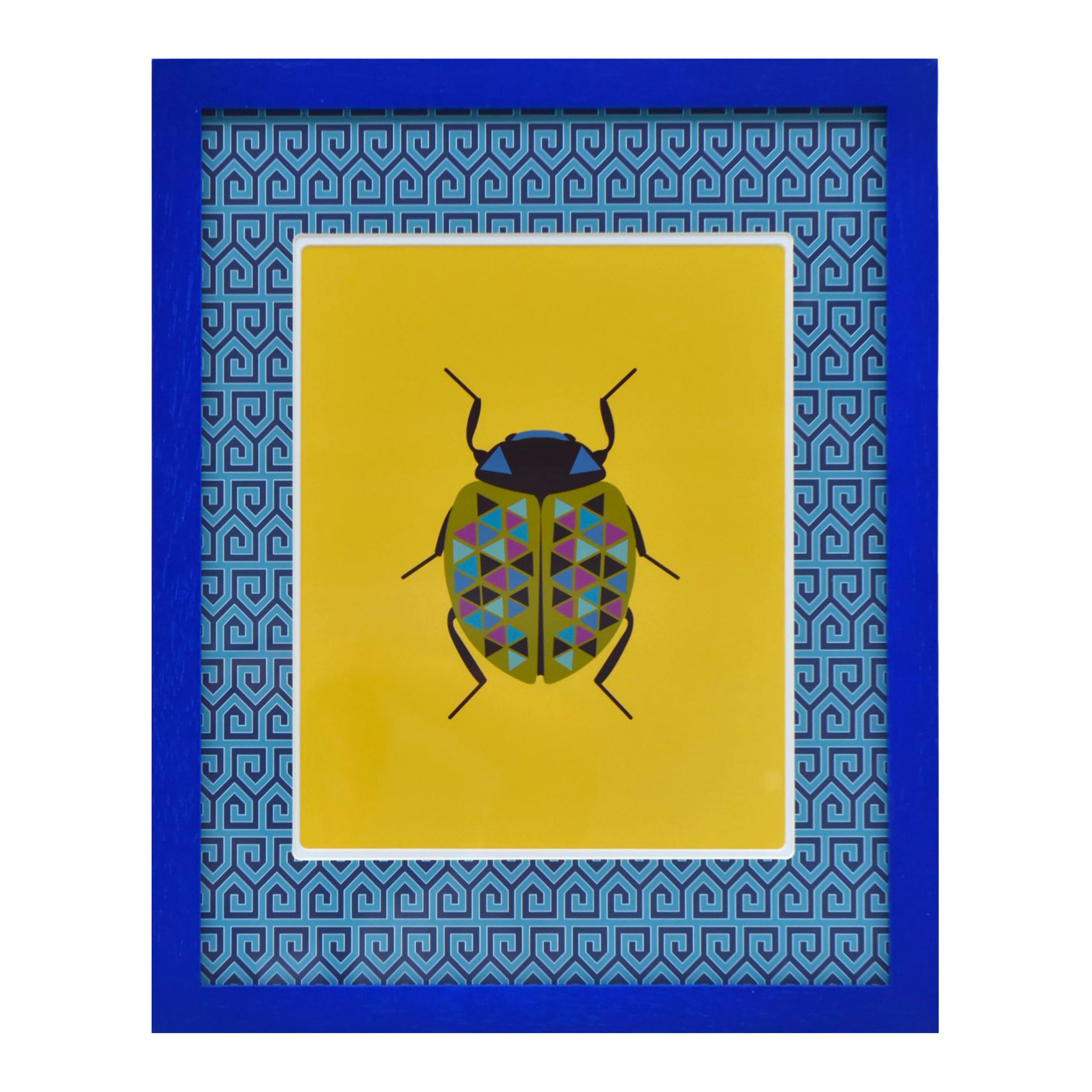 Jonathan Adler x Michaels 8" x 10" Blue Greek Key Matted Wood Wall Frame