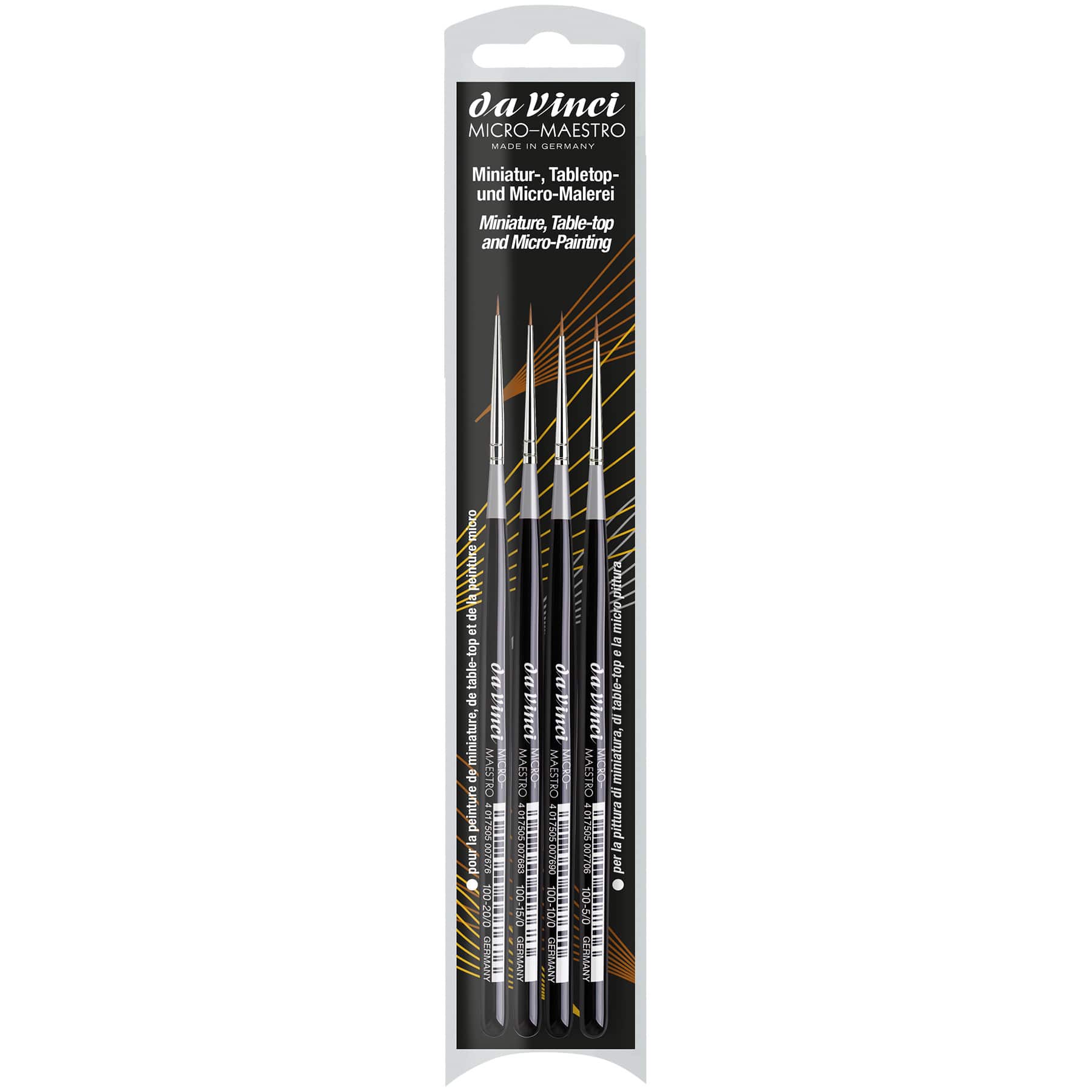 da Vinci MICRO-MAESTRO Series 100 4 Piece Brush Set