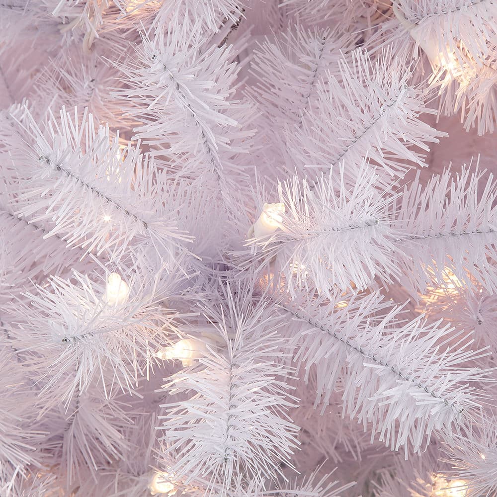 6.5ft. Pre-Lit White Northern Fir Artificial Christmas Tree, Clear Lights