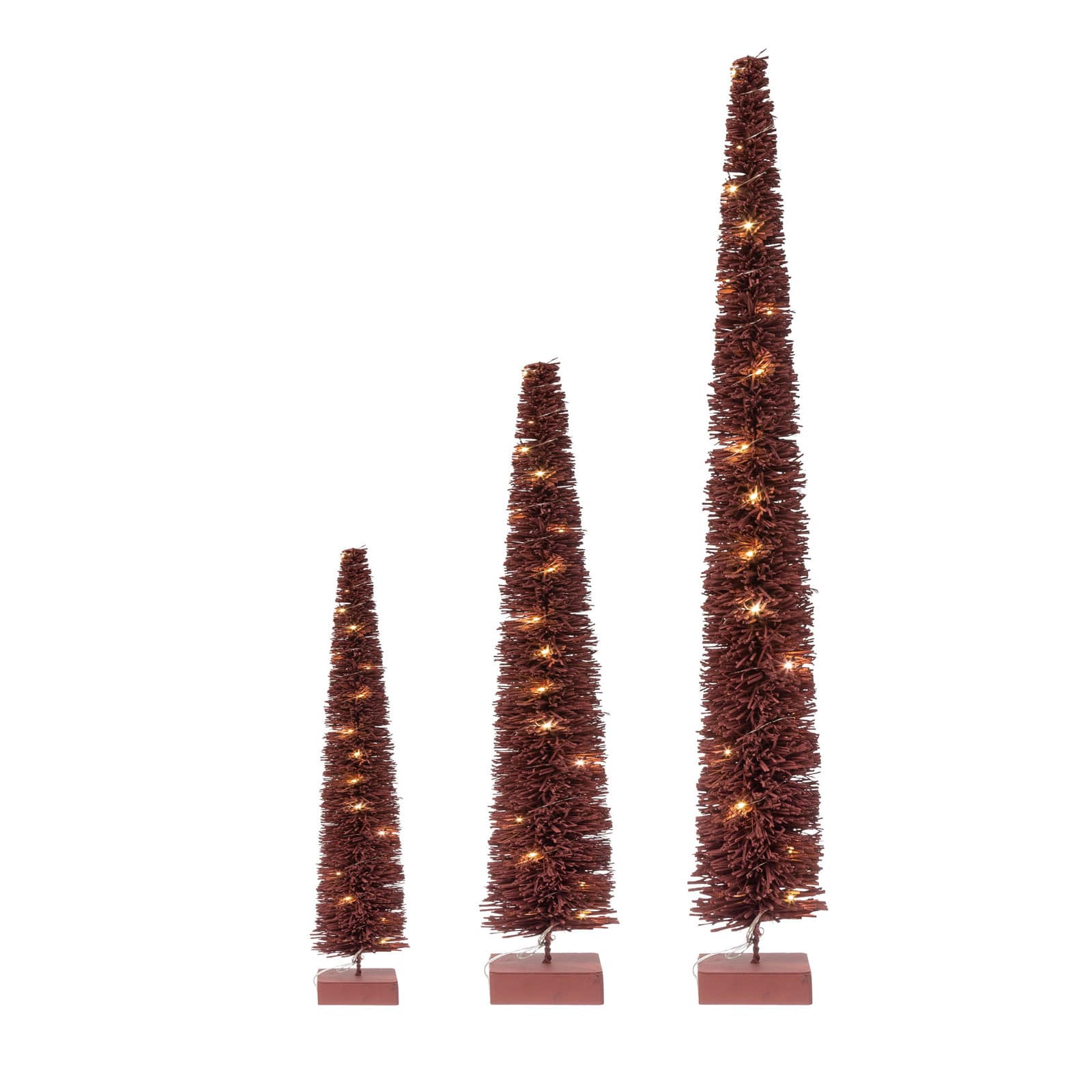Hello Honey® 3ft. LED Burgundy Rattan Tree with Wood Base