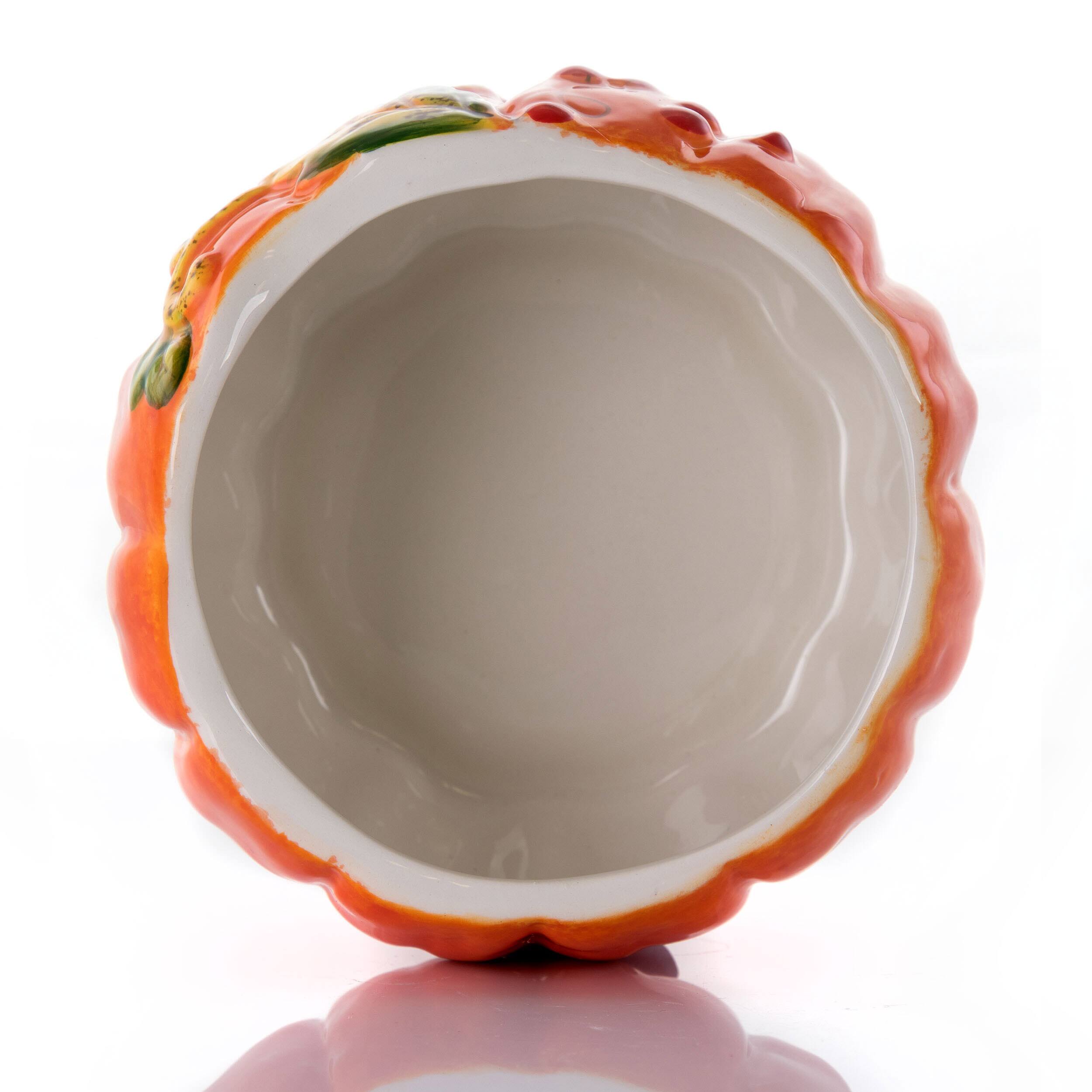 Gibson Home® Orange Stoneware Pumpkin Cookie Jar with Lid