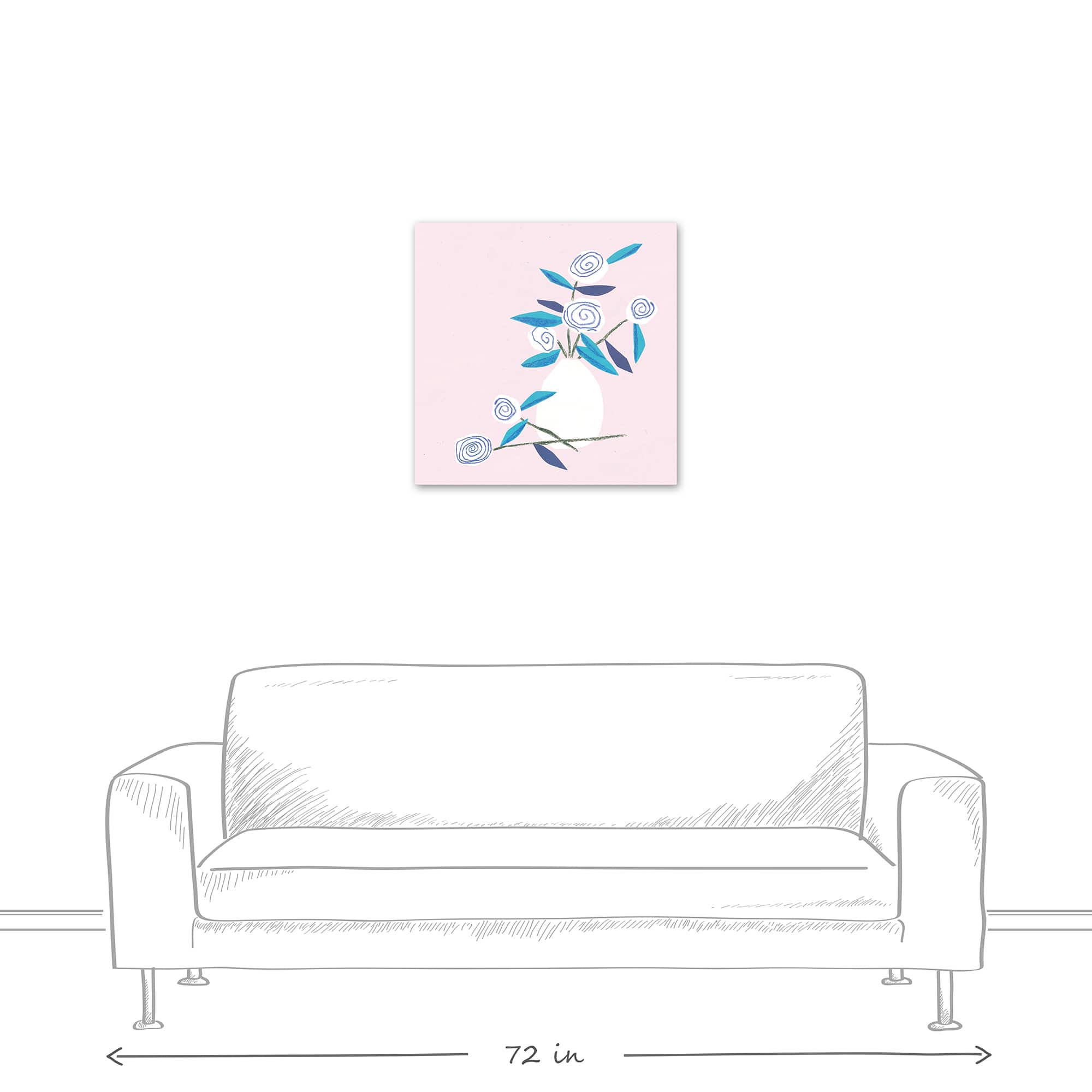 Paper Flowers 24" x 24" Canvas Wall Art