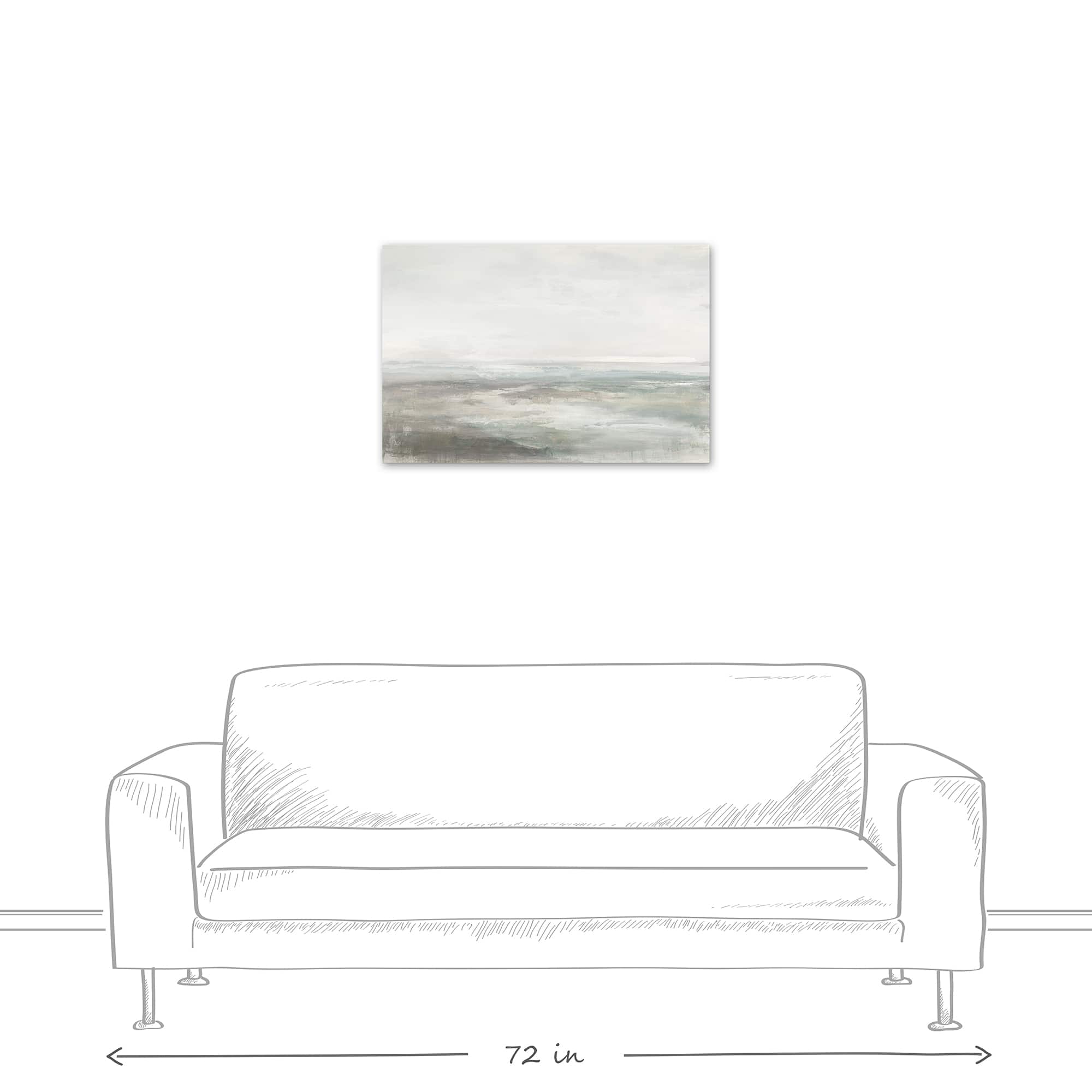 Abstract Seascape 30" x 20" Canvas Wall Art