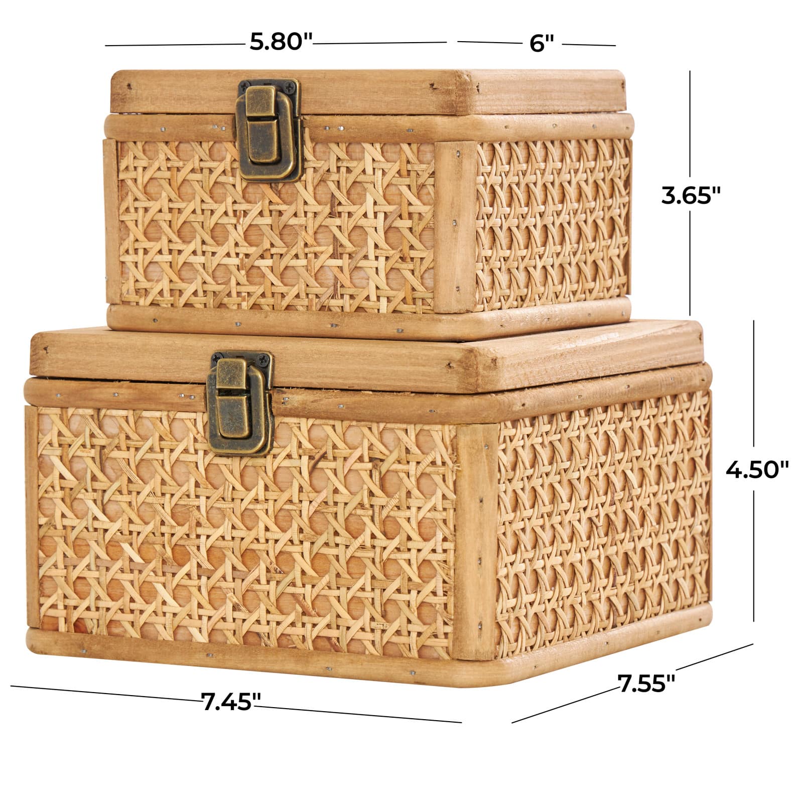 Brown Wooden Box Set