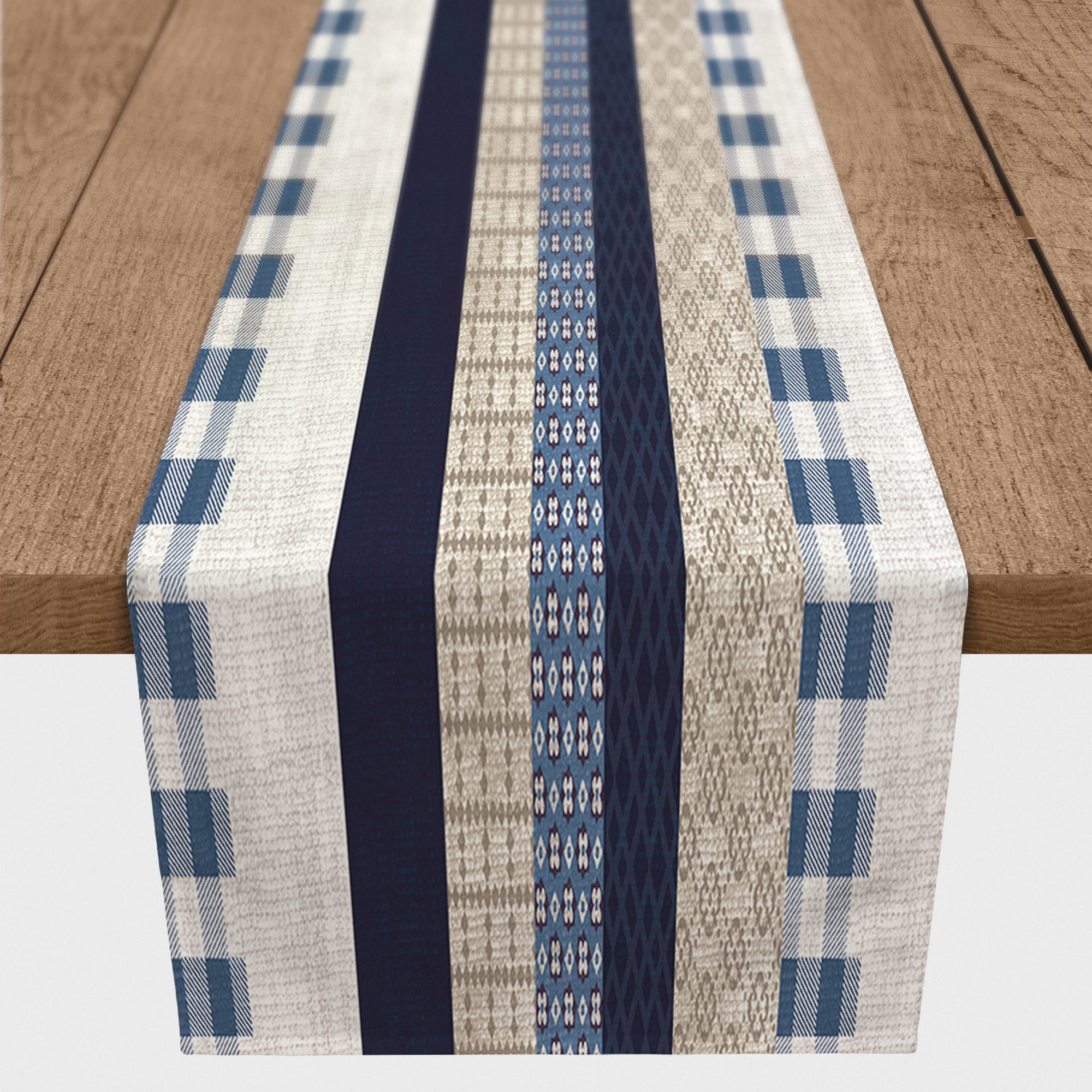 Designs Direct Patchwork Stripes Cotton Twill Runner