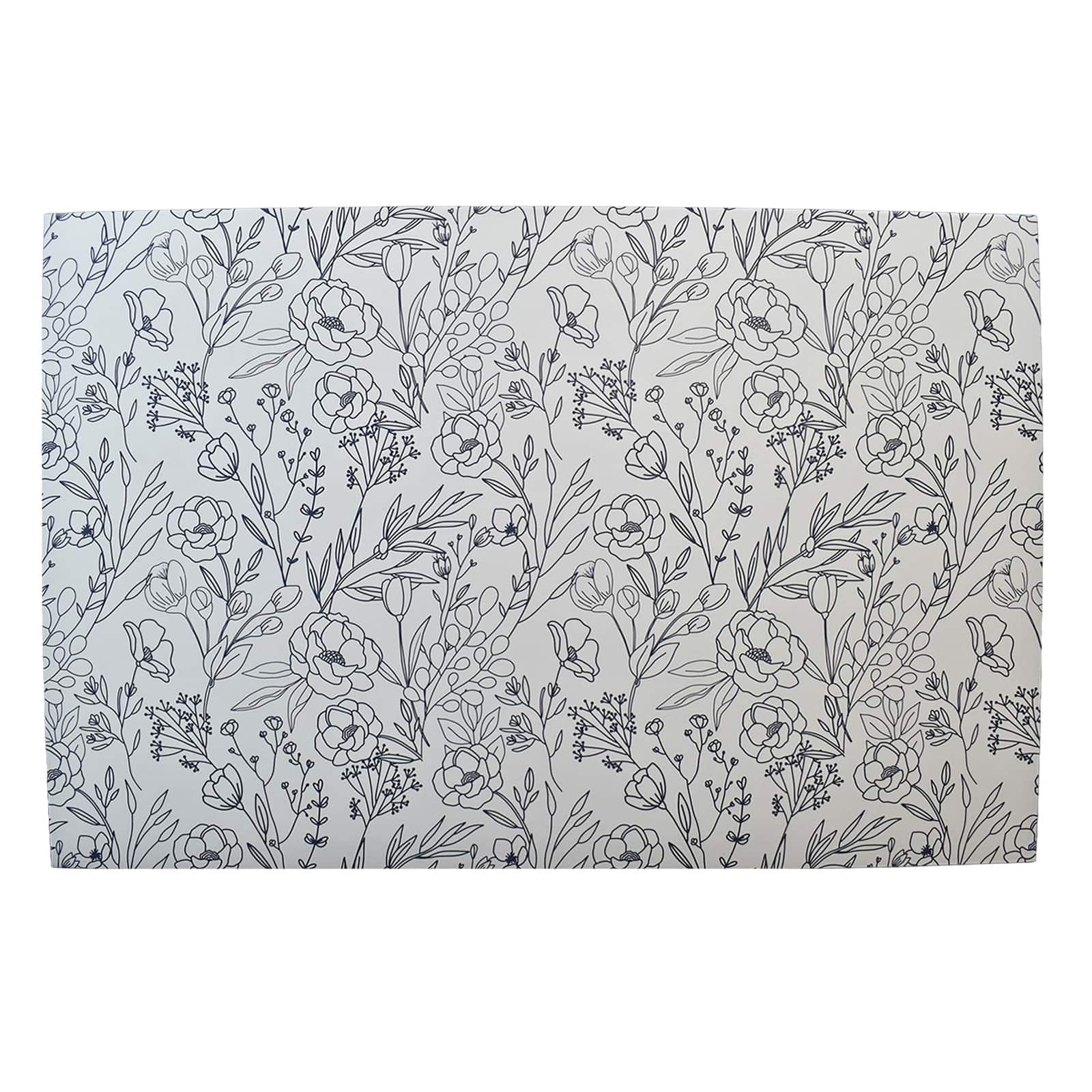 Medium Blue & White Floral Decorative Flip Top Book Box by Ashland®