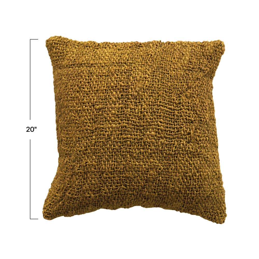 Hello Honey® Woven Cotton and Jute Pillow