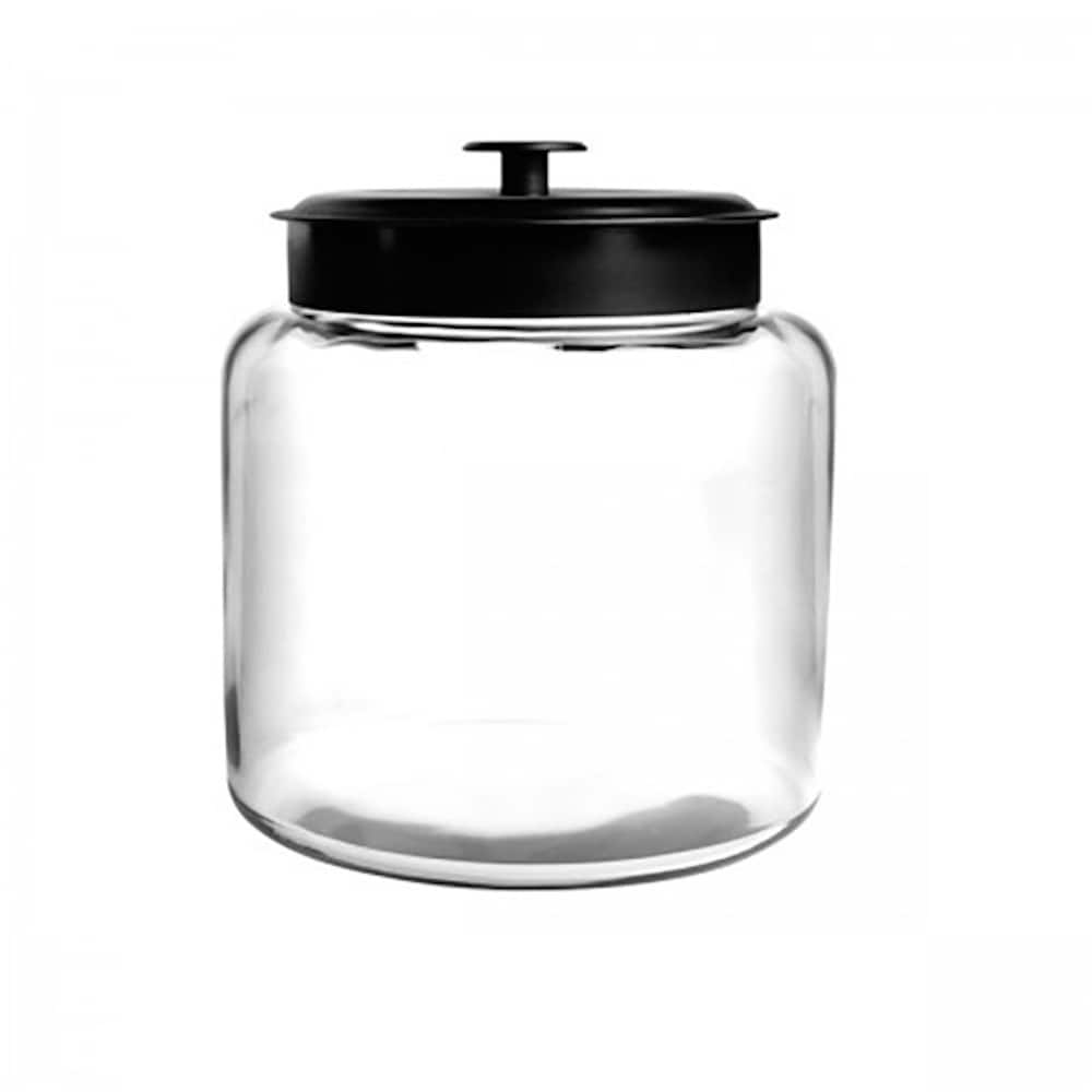 Anchor Hocking 64oz. Mini Montana® Glass Jar with Black Cover