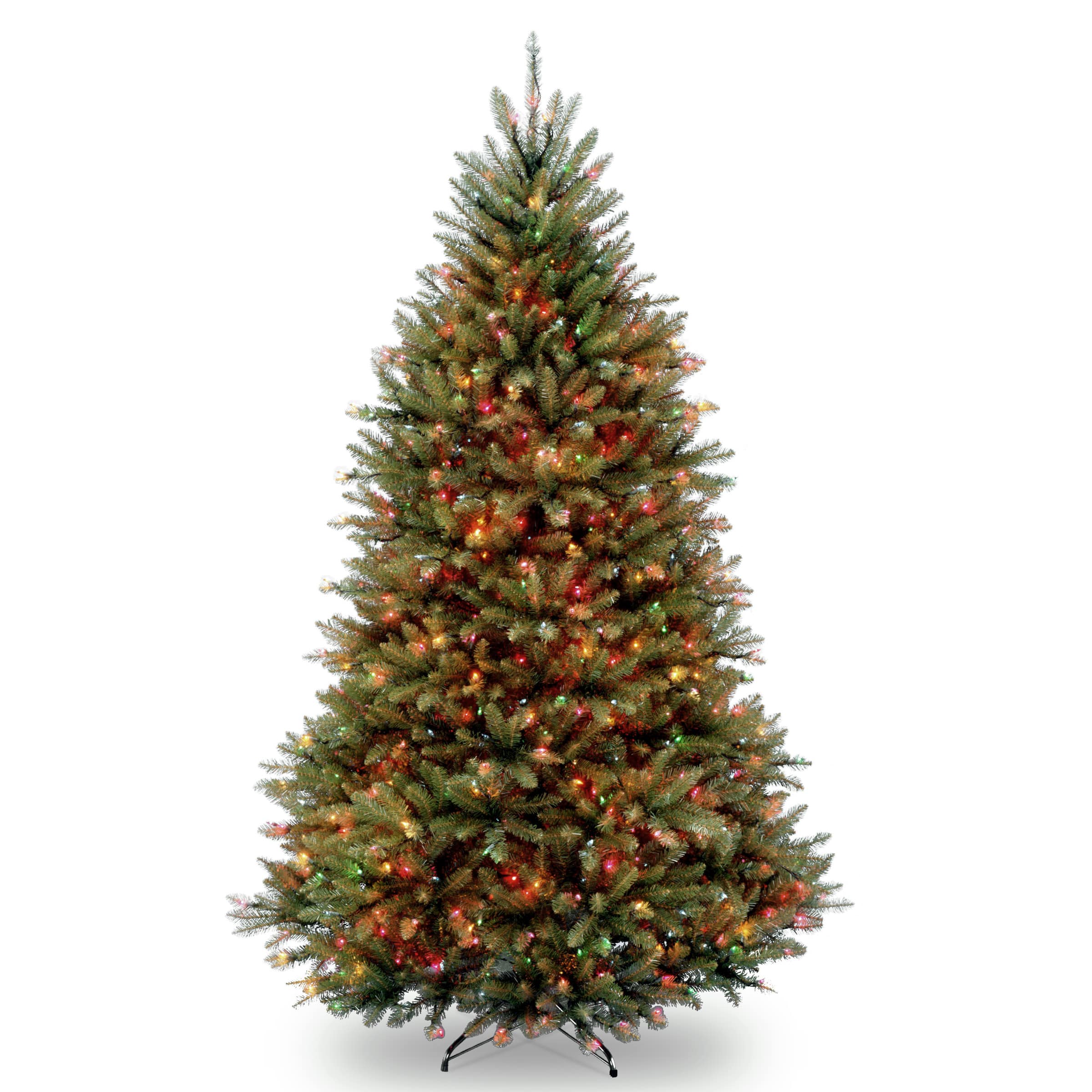 6.5 ft. Pre-Lit Dunhill® Fir Full Artificial Christmas Tree, Multicolor Lights