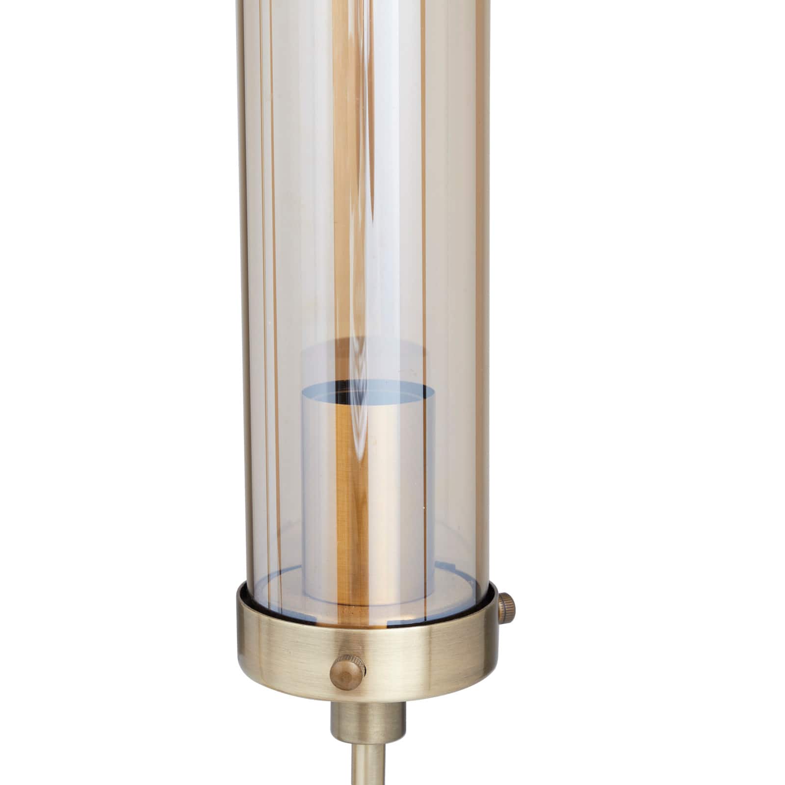 Silver Iron Modern Accent Lamp, 33" x 9" x 5"