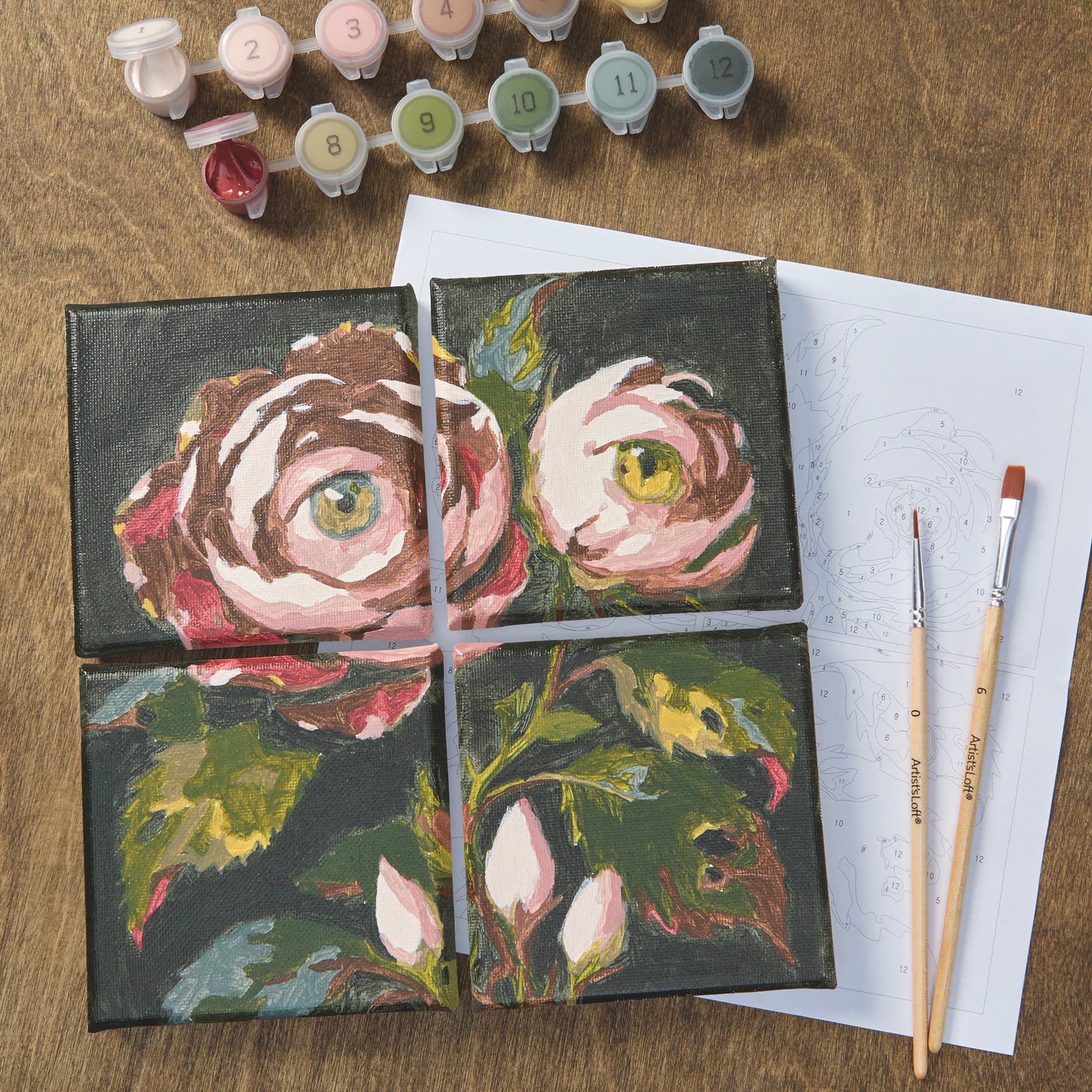 Flower Eyes Paint-by-Number Gallery Mini Kit by Artist's Loft®