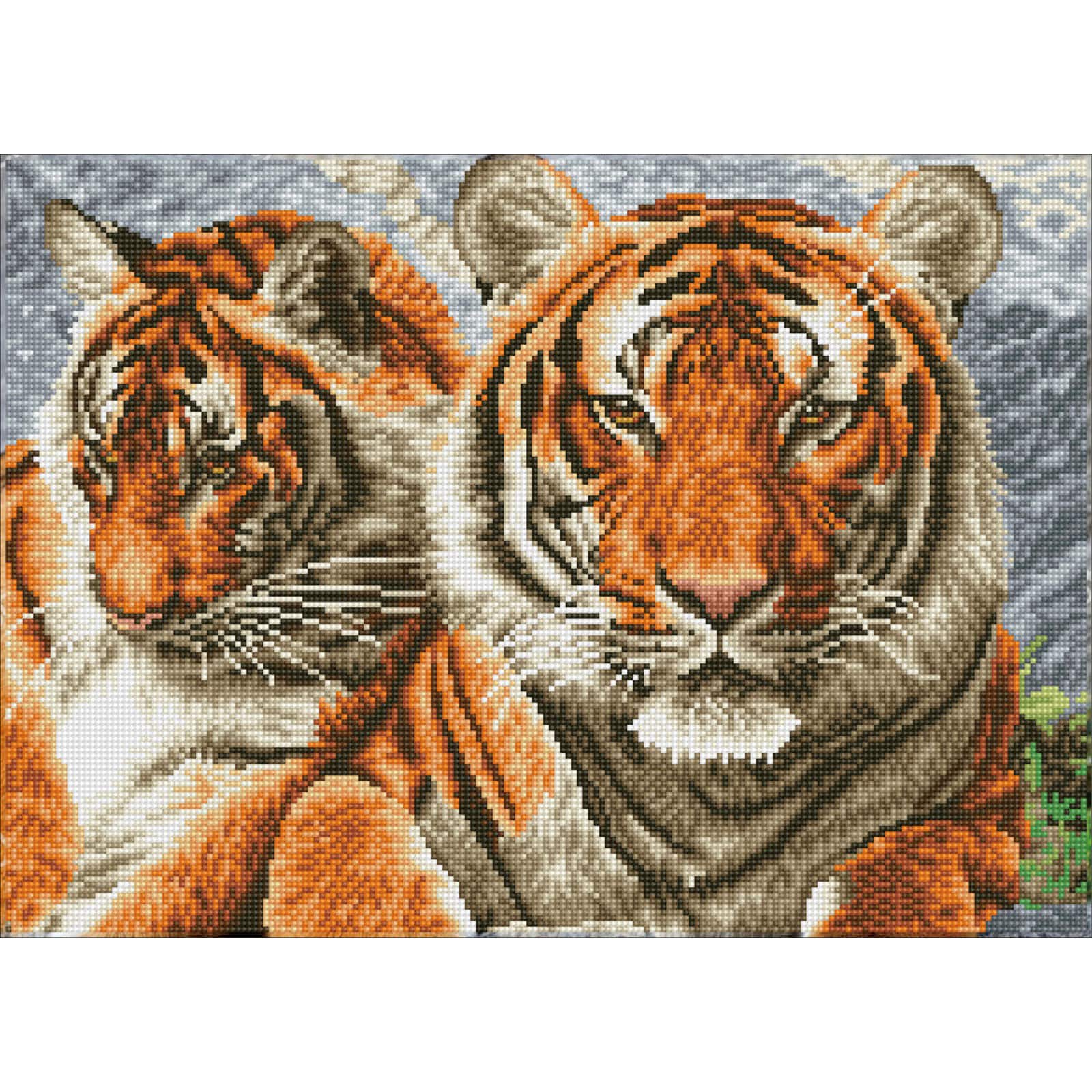 Diamond Dotz® Intermediate Tigers Pre-Framed Diamond Painting Kit