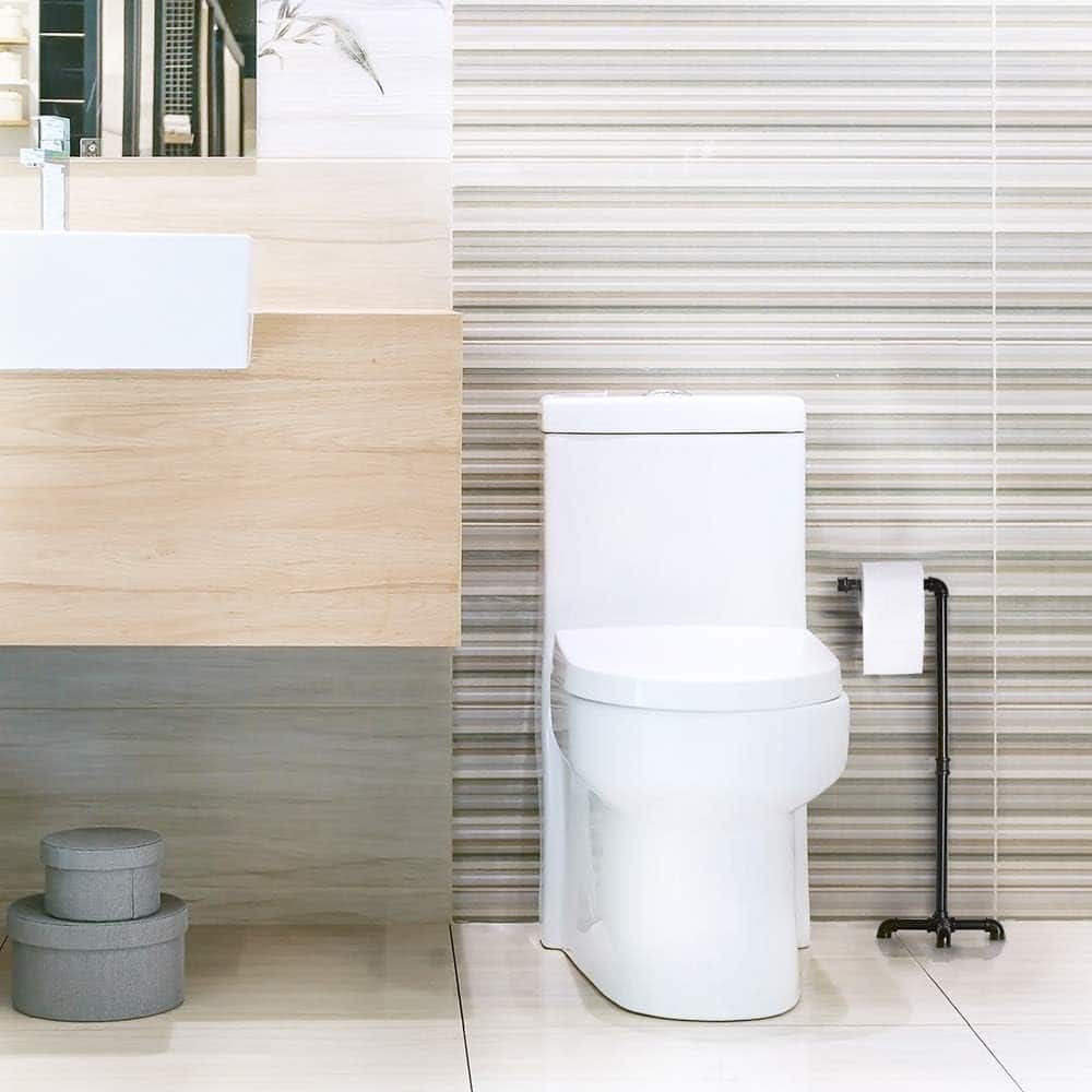 Black Free Standing Toilet Paper Holder Stand