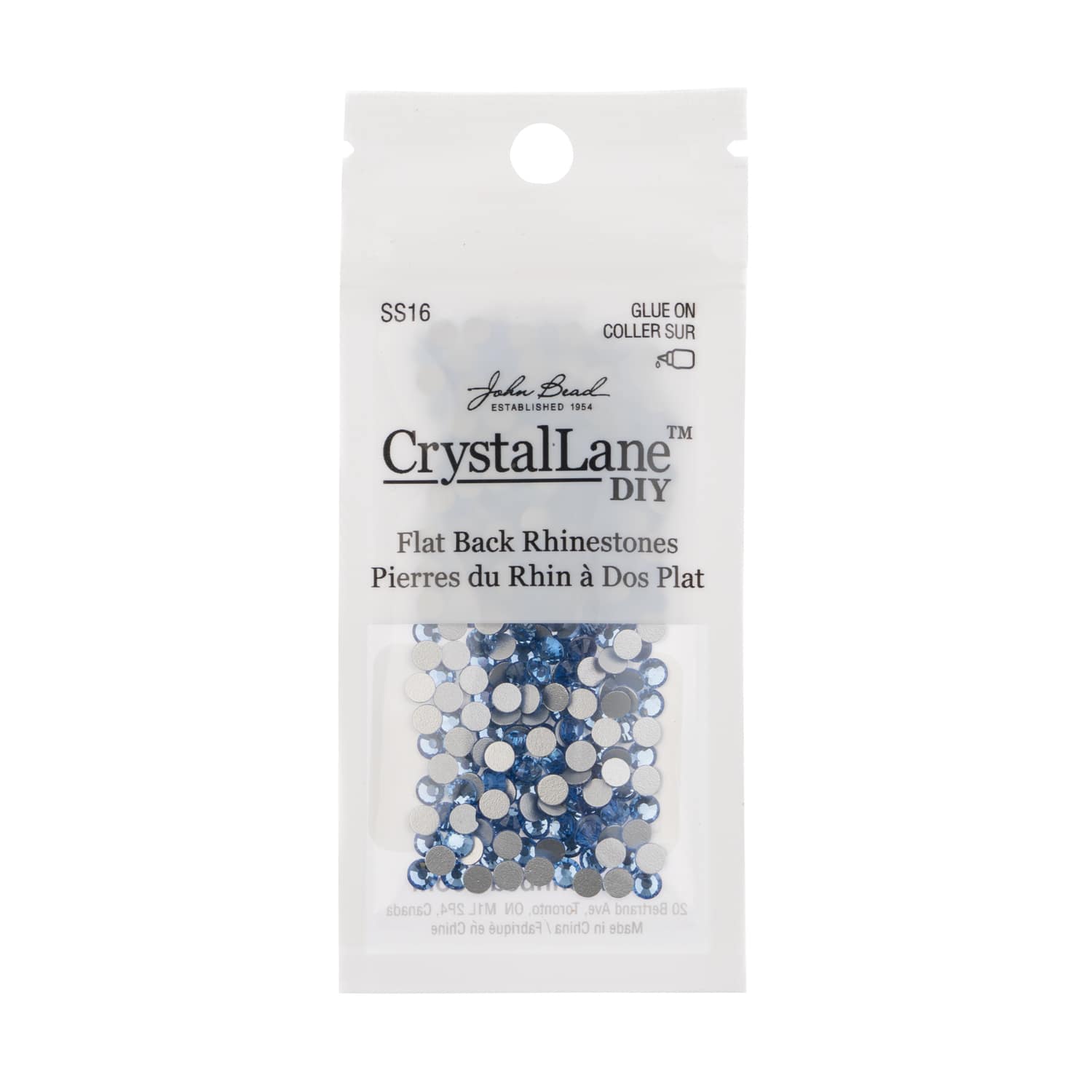 John Bead Crystal Lane SS16 Glass Round Flatback Rhinestones, 288ct.