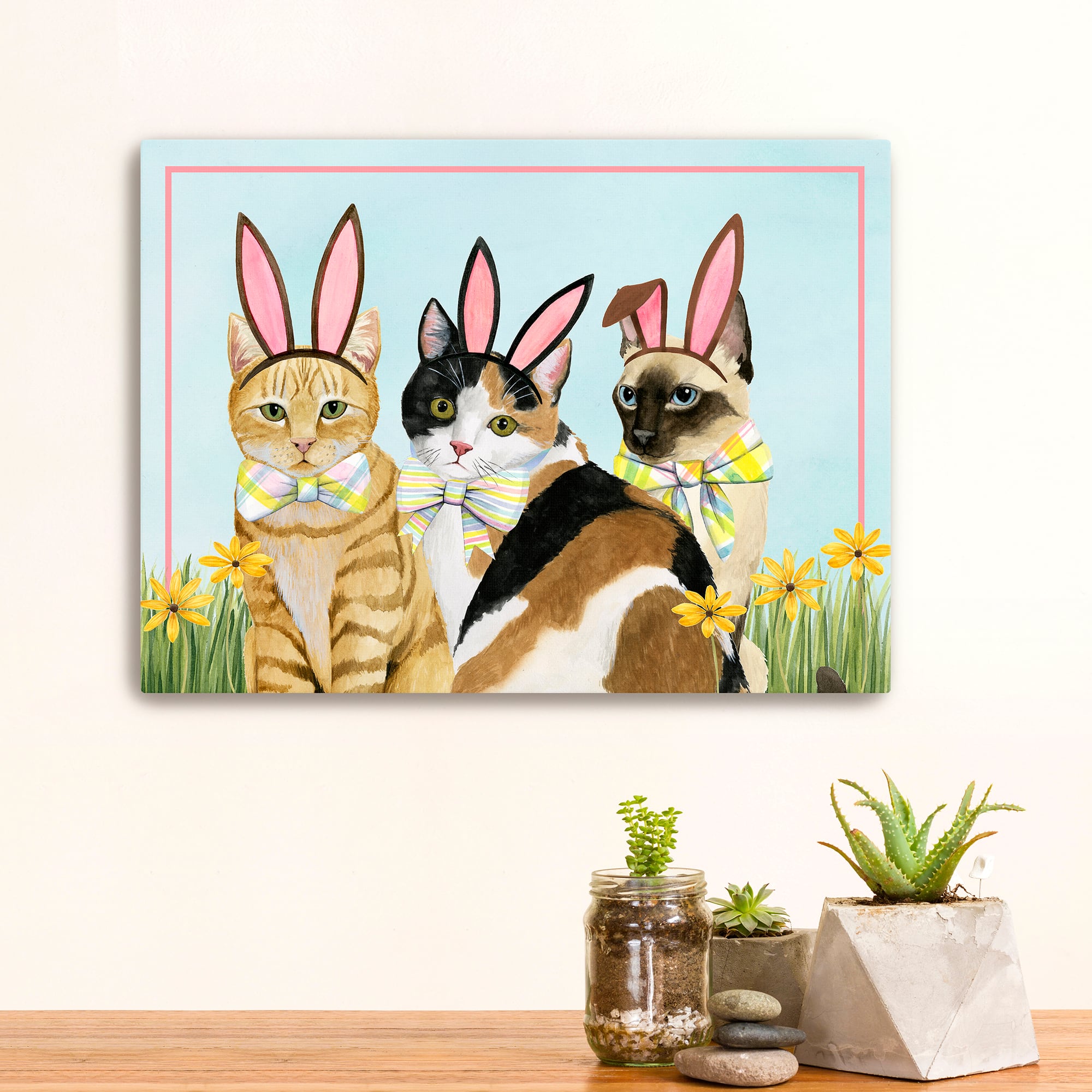 Lumaprints Easter Cats I Canvas Giclée Art