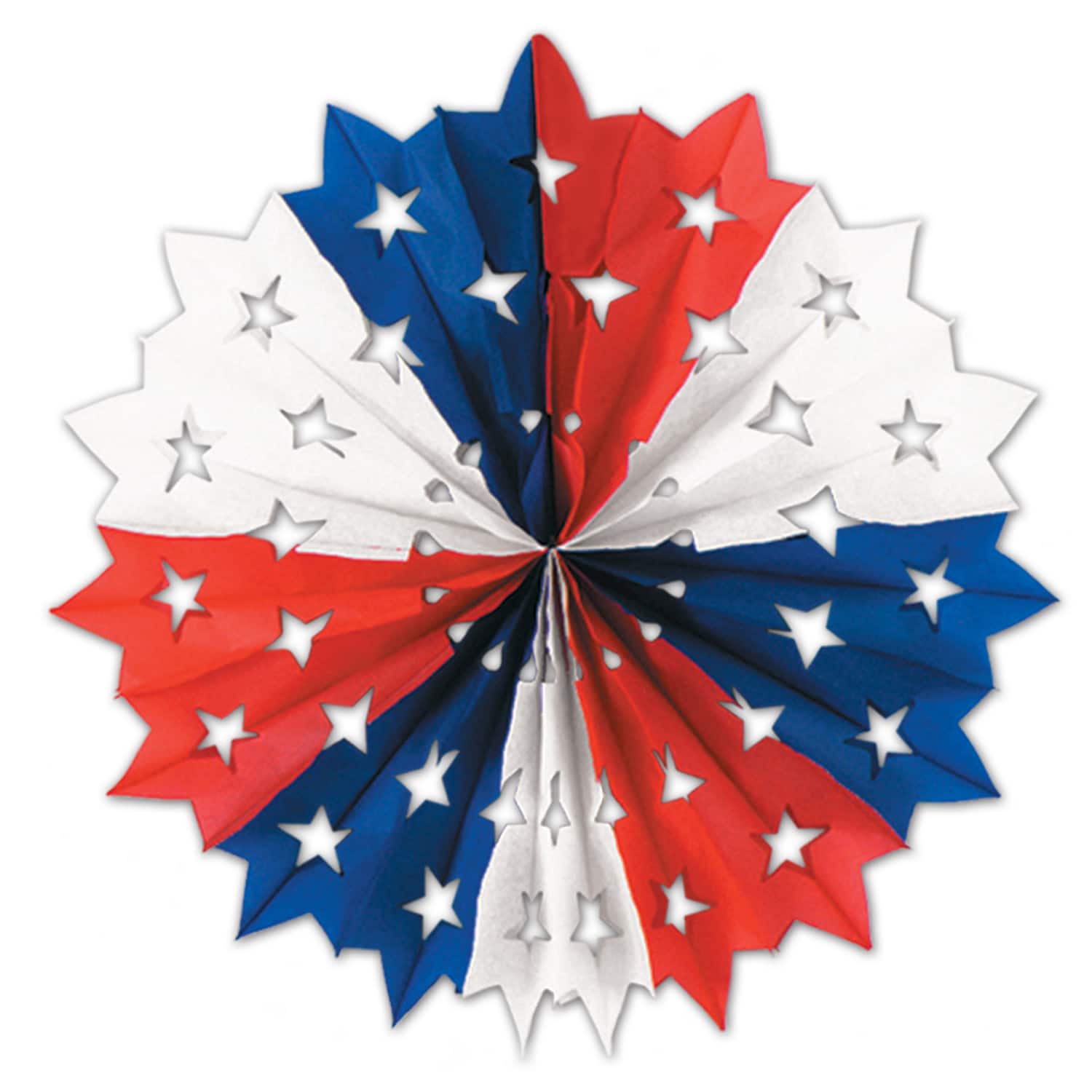 Beistle 22" Patriotic Star Fans, 2ct.