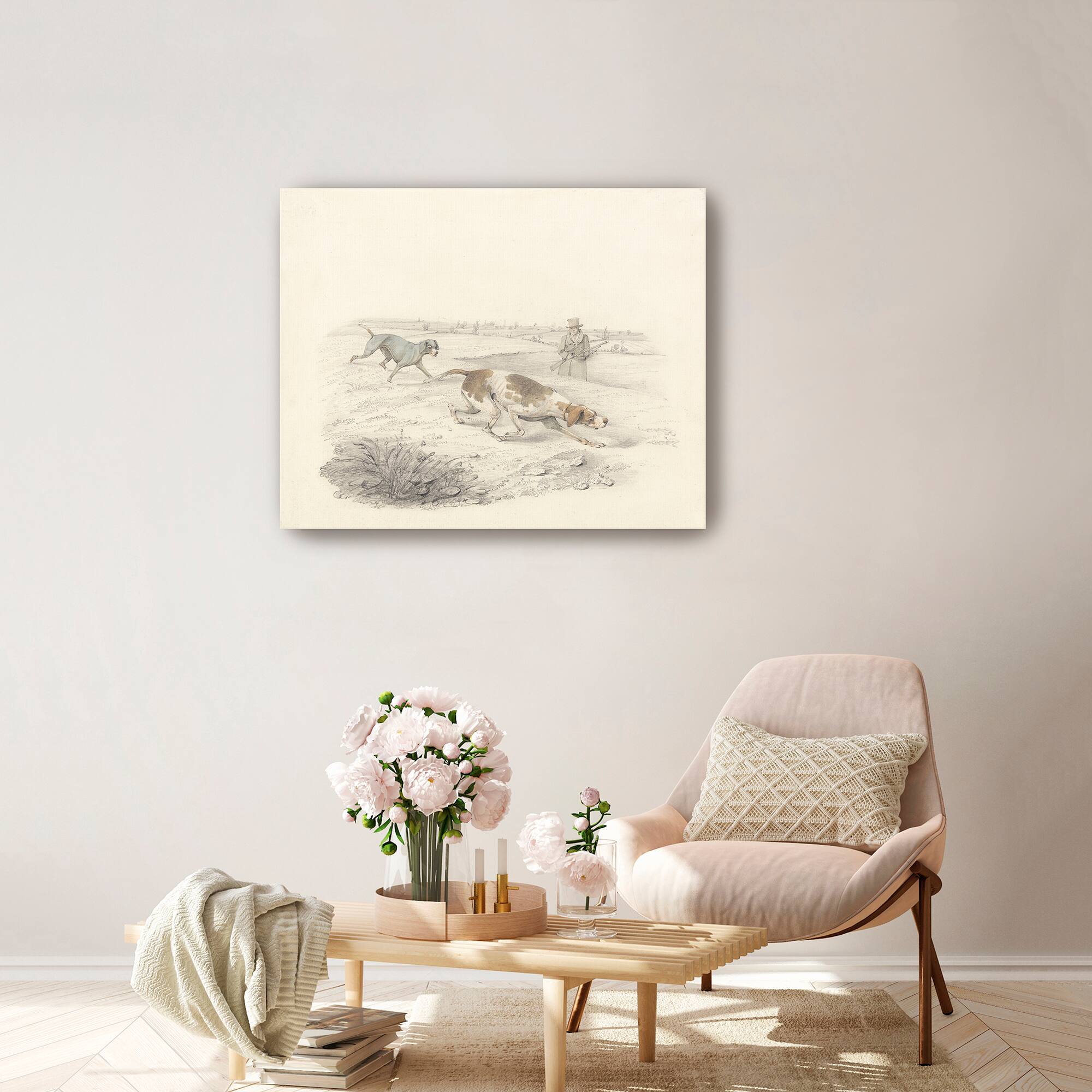 Lumaprints Two Pointers, Facing Right with a Sportsman Canvas Giclée Art