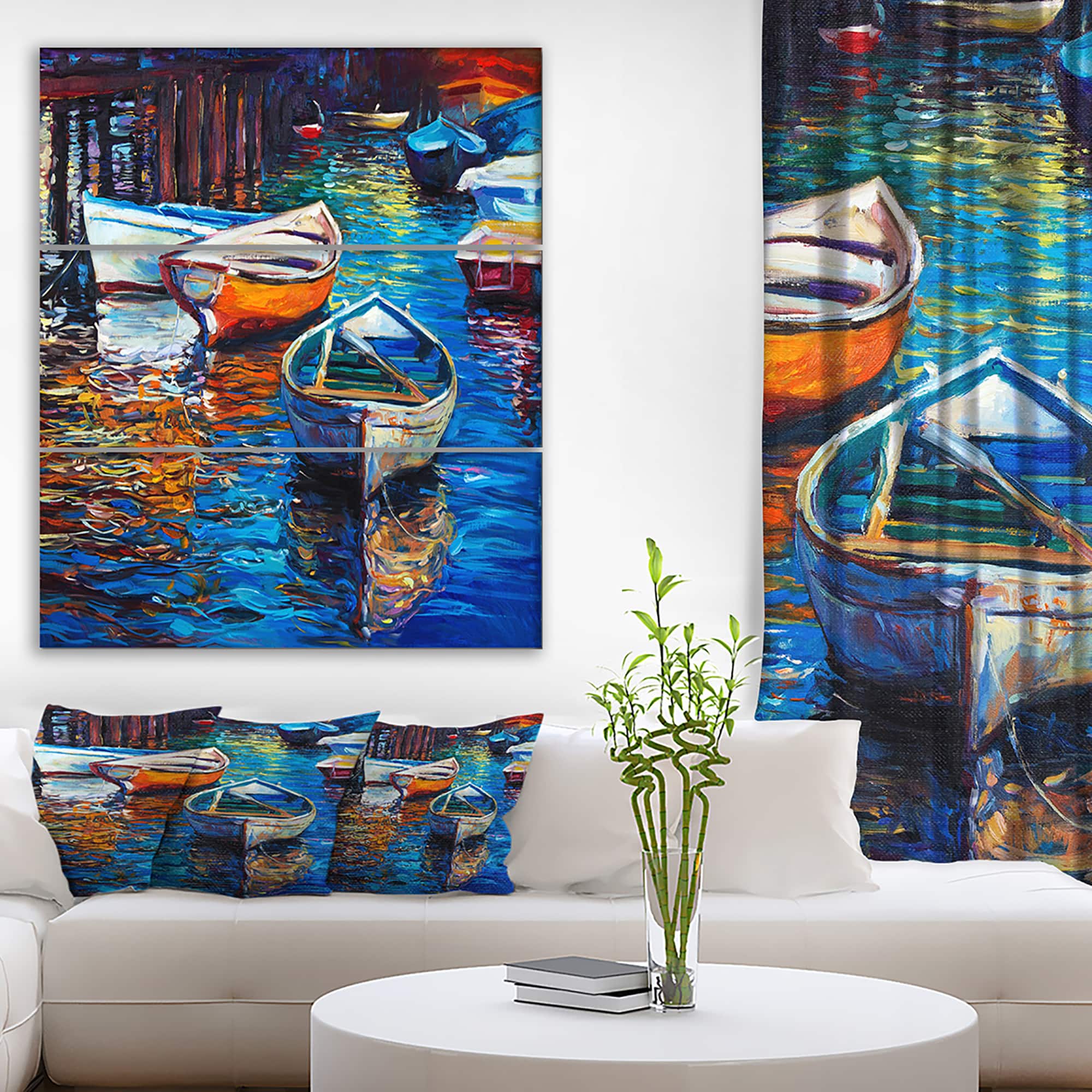 Designart - Boat over the lake