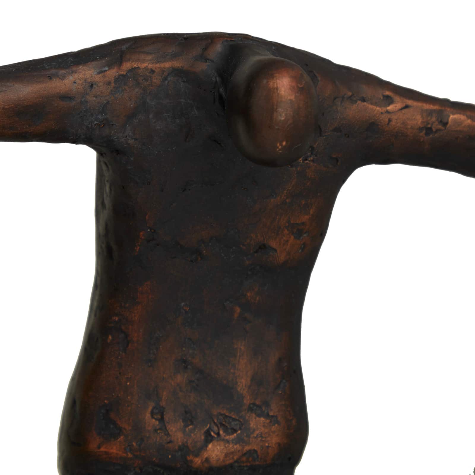 Bronze Polystone People Sculpture with Silver Ball Stands Set