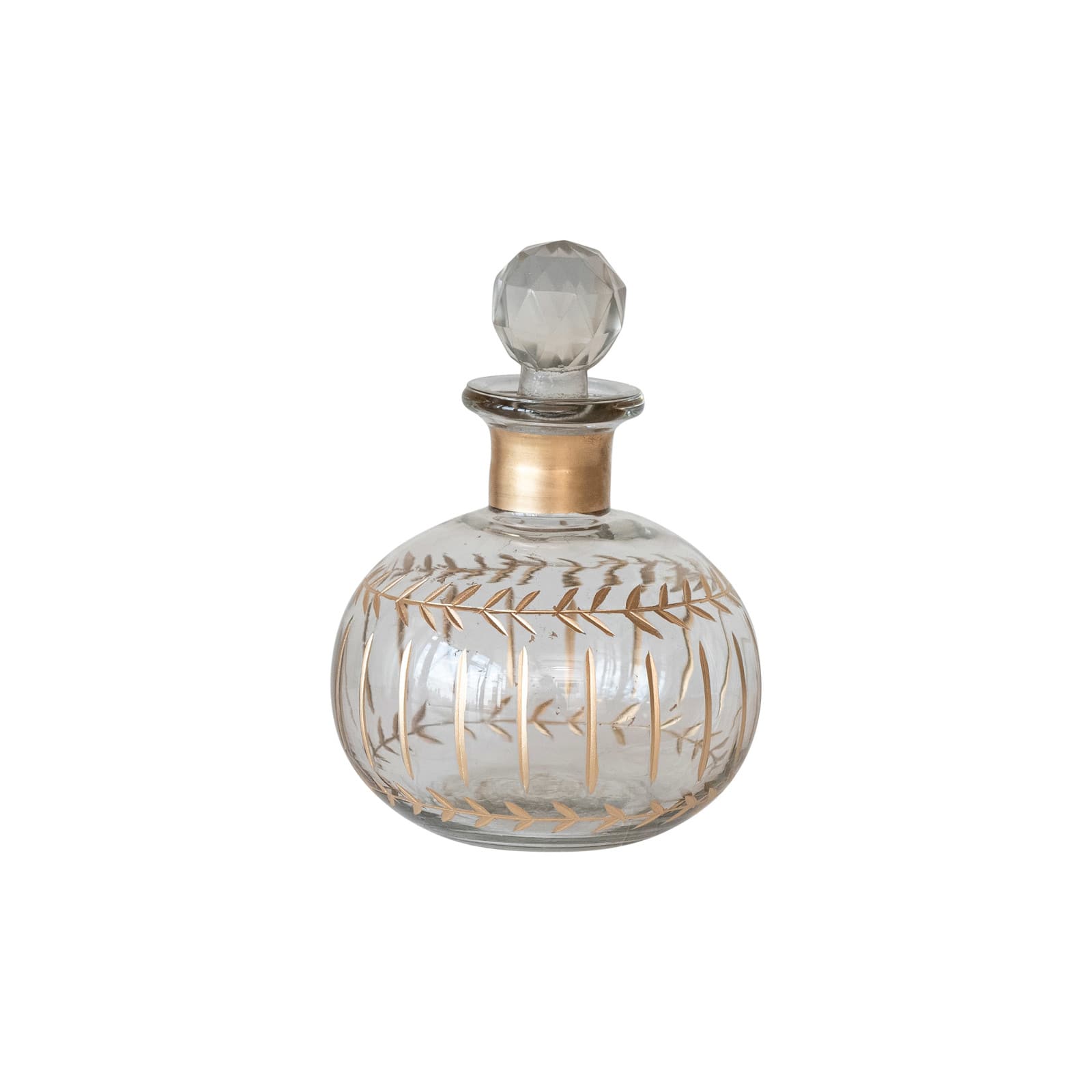 Hello Honey® 10oz. Clear & Gold Etched Glass Mini Decanter
